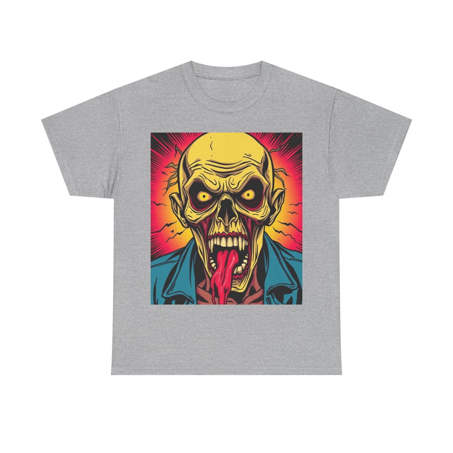 UK - Unisex Heavy Cotton Tee - Graphic Skull Design for Halloween Lovers