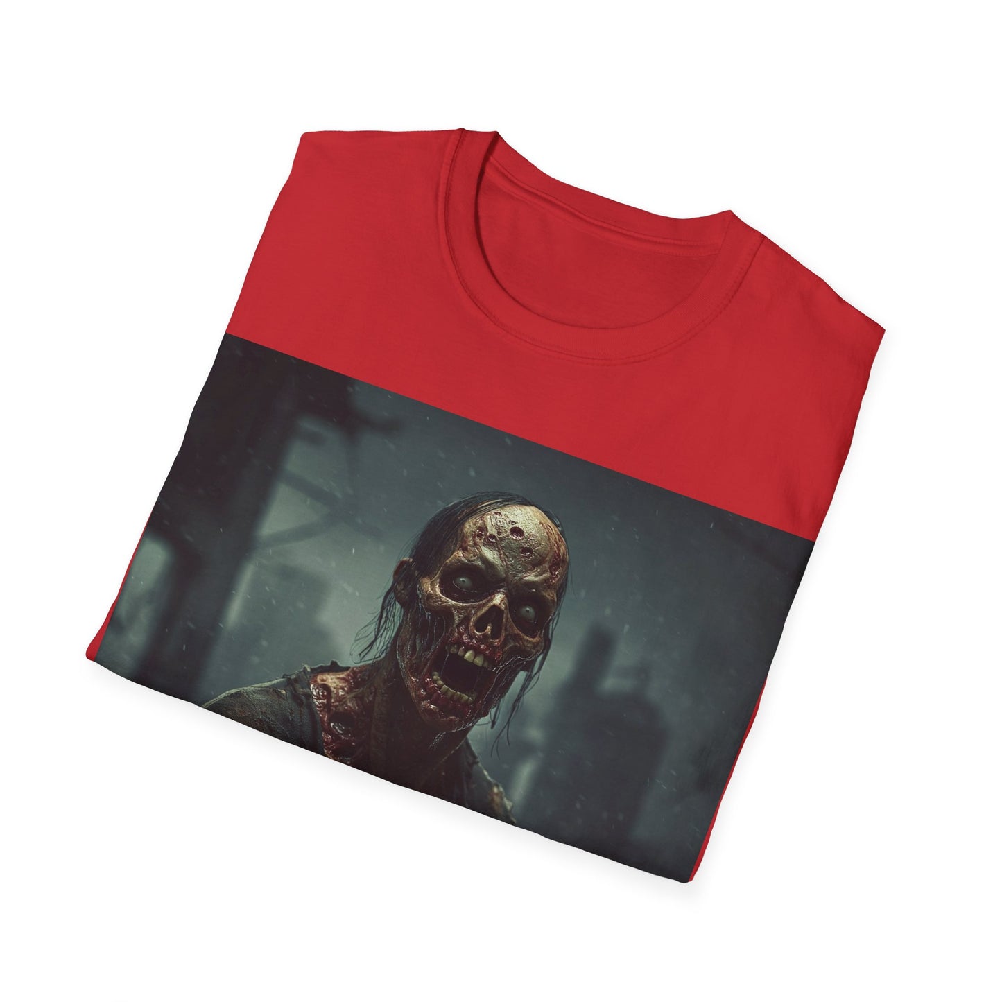 UK - Zombie Apocalypse Apocalyptic Portrait Tee, bold, decaying zombie graphic