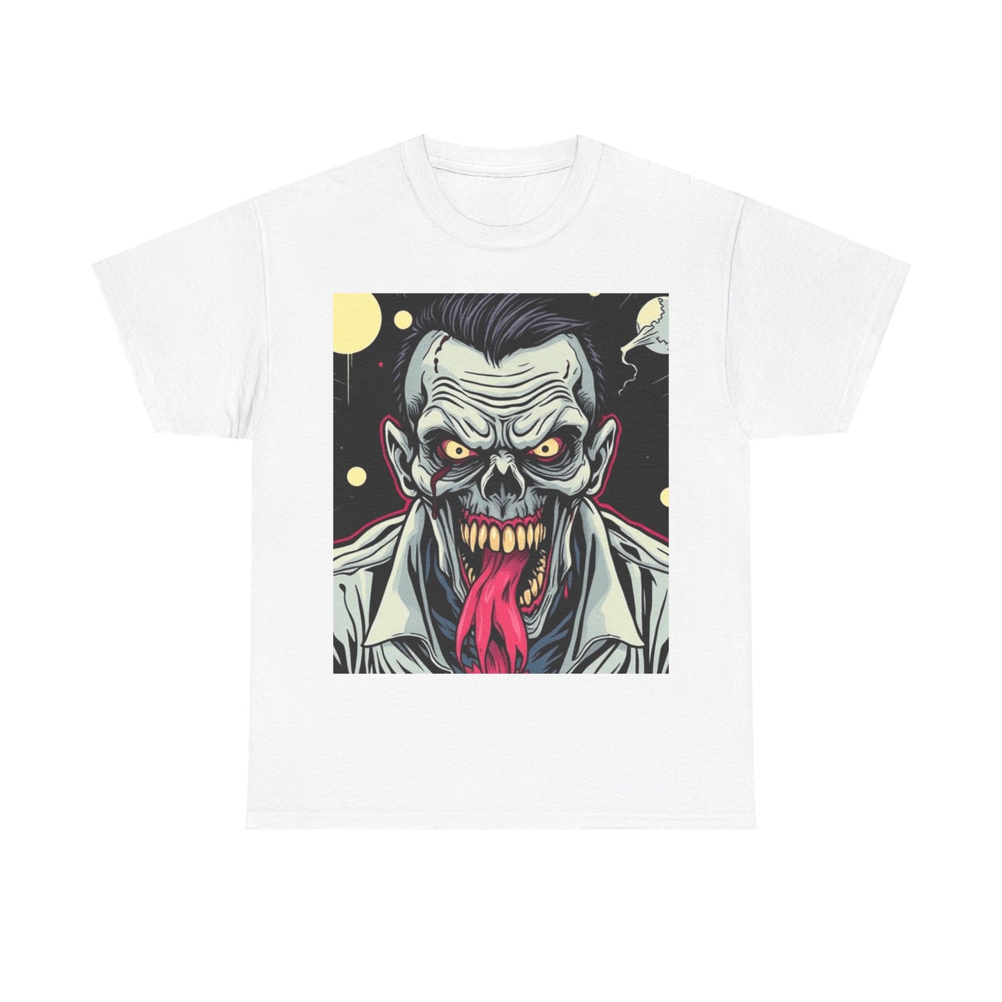 UK - Horror Graphic Tee - Unisex Heavy Cotton Shirt with Zombie Design