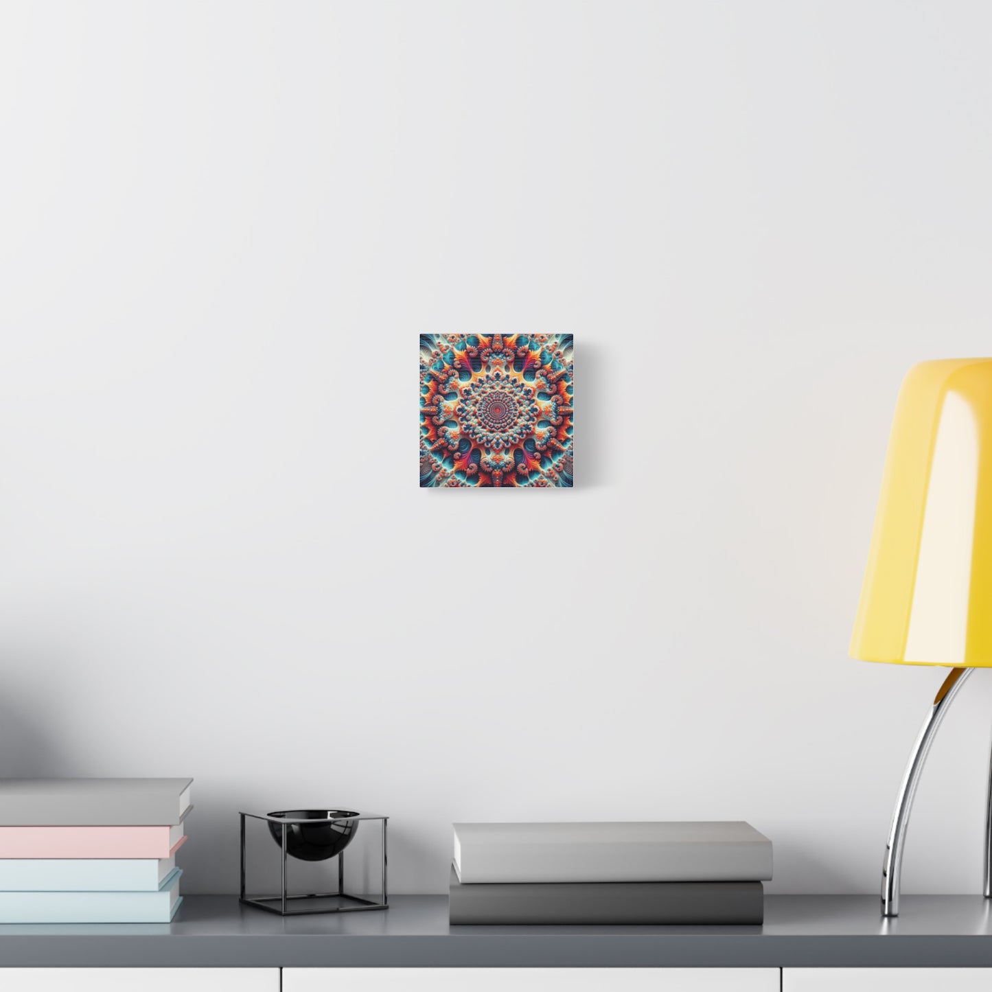 Vibrant Fractal Art Canvas – Stunning Stretched Wall Decor for Home or Office
