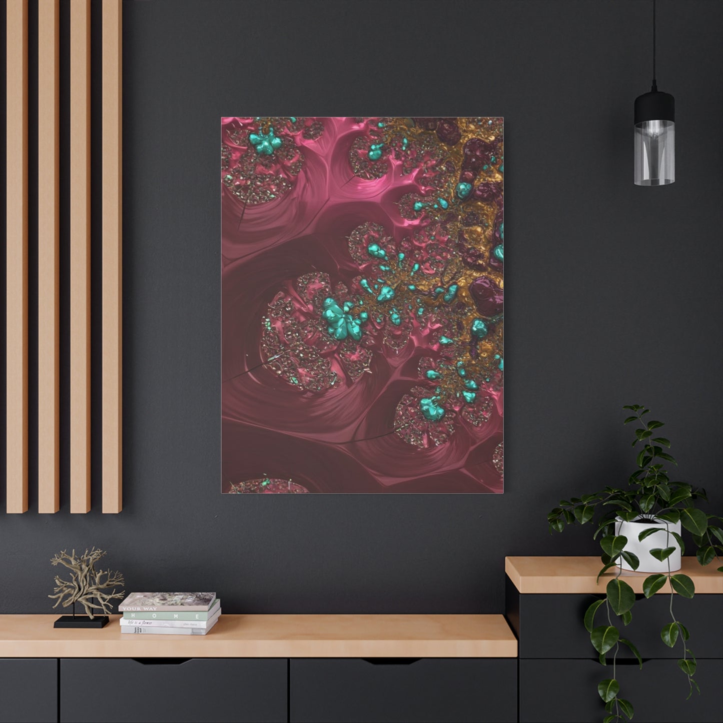 Abstract Art Canvas Print - Vibrant Fractal Design for Home Decor