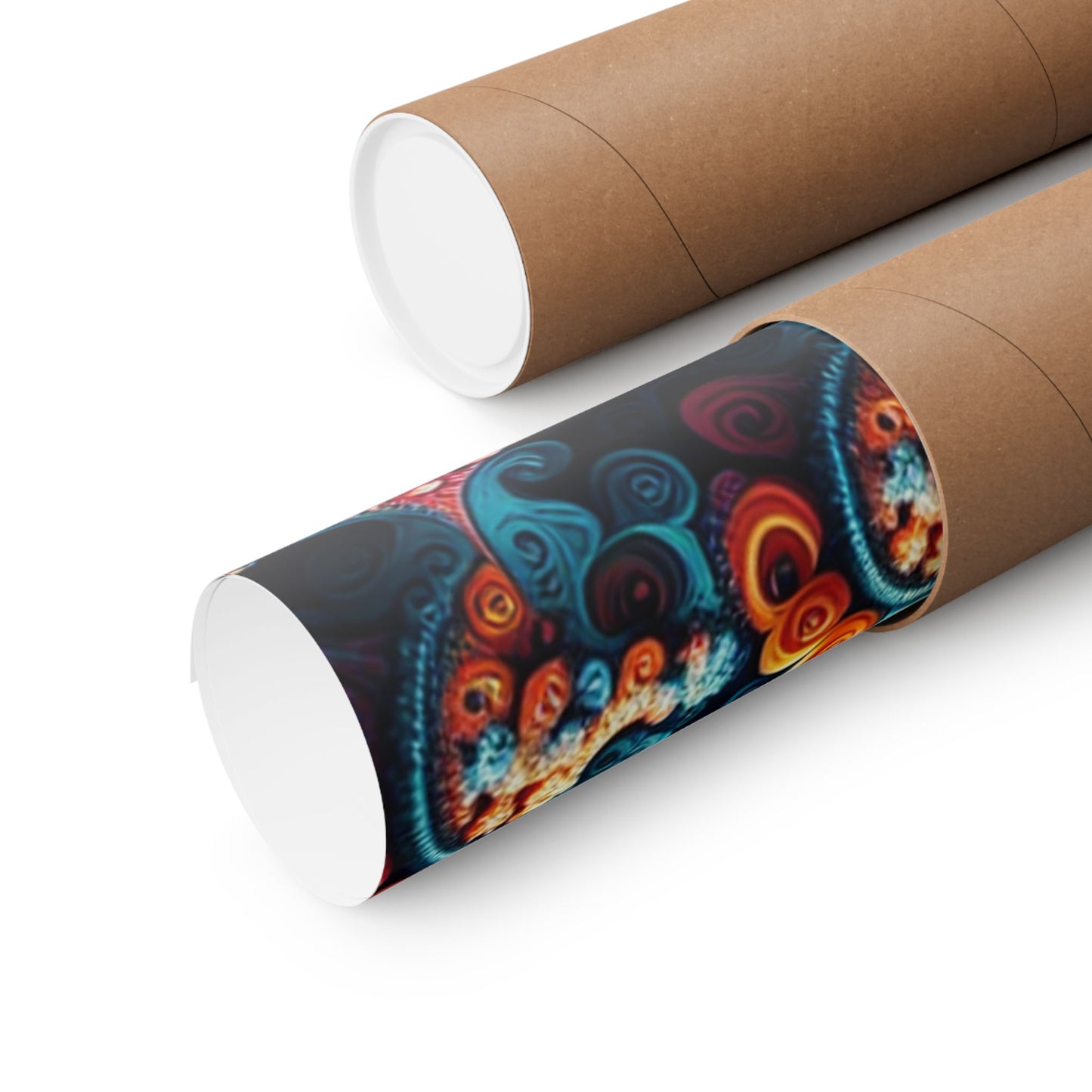 Vibrant Swirl Matte Vertical Poster - Decorative Art for Home & Office
