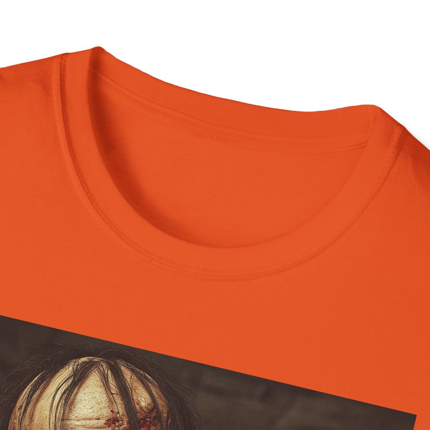 Creepy Skeleton Unisex Softstyle T-Shirt - Perfect for Halloween and Horror Fans