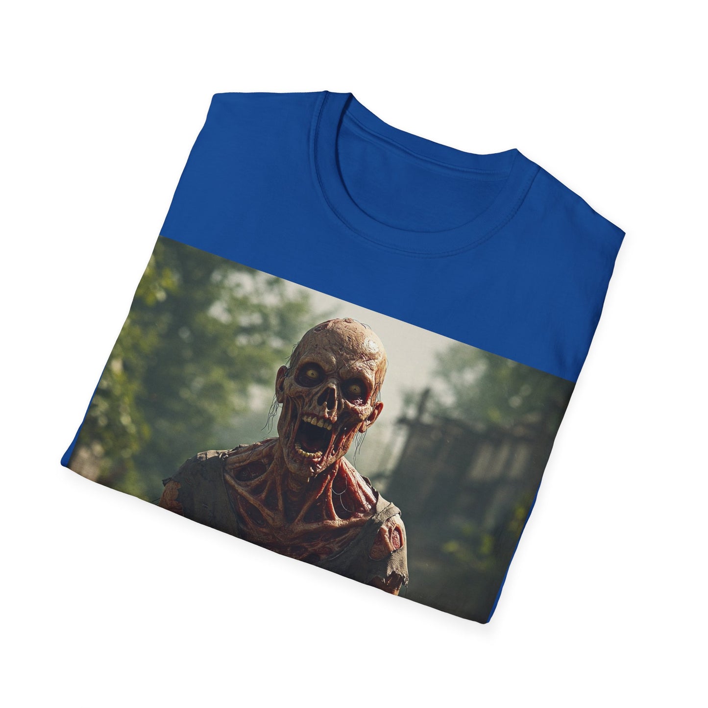 UK - Zombie Graphic Unisex Softstyle T-Shirt - Casual Horror Apparel
