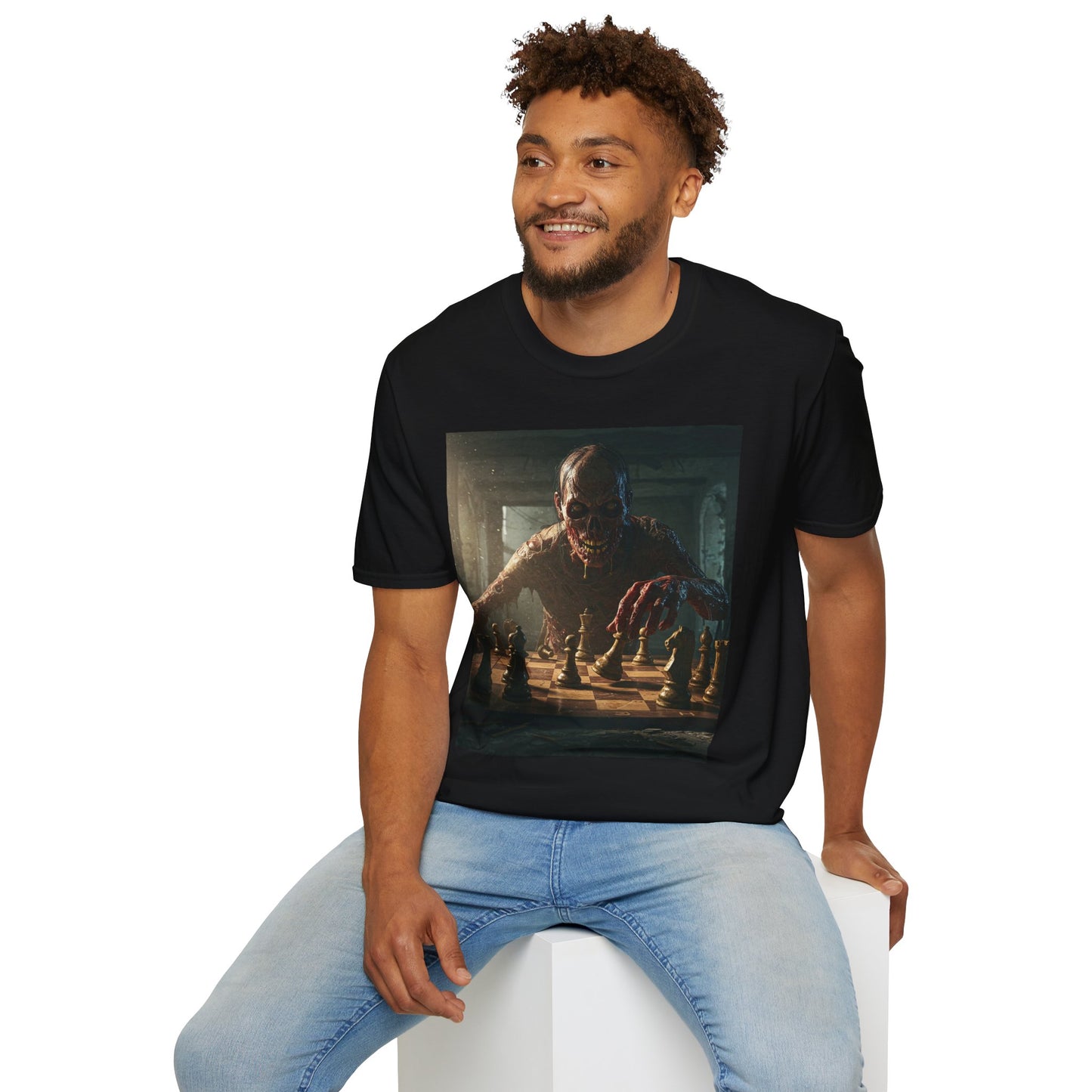 Vintage Chess Monster Unisex Softstyle T-Shirt - Perfect for Game Nights and Fantasy Fans