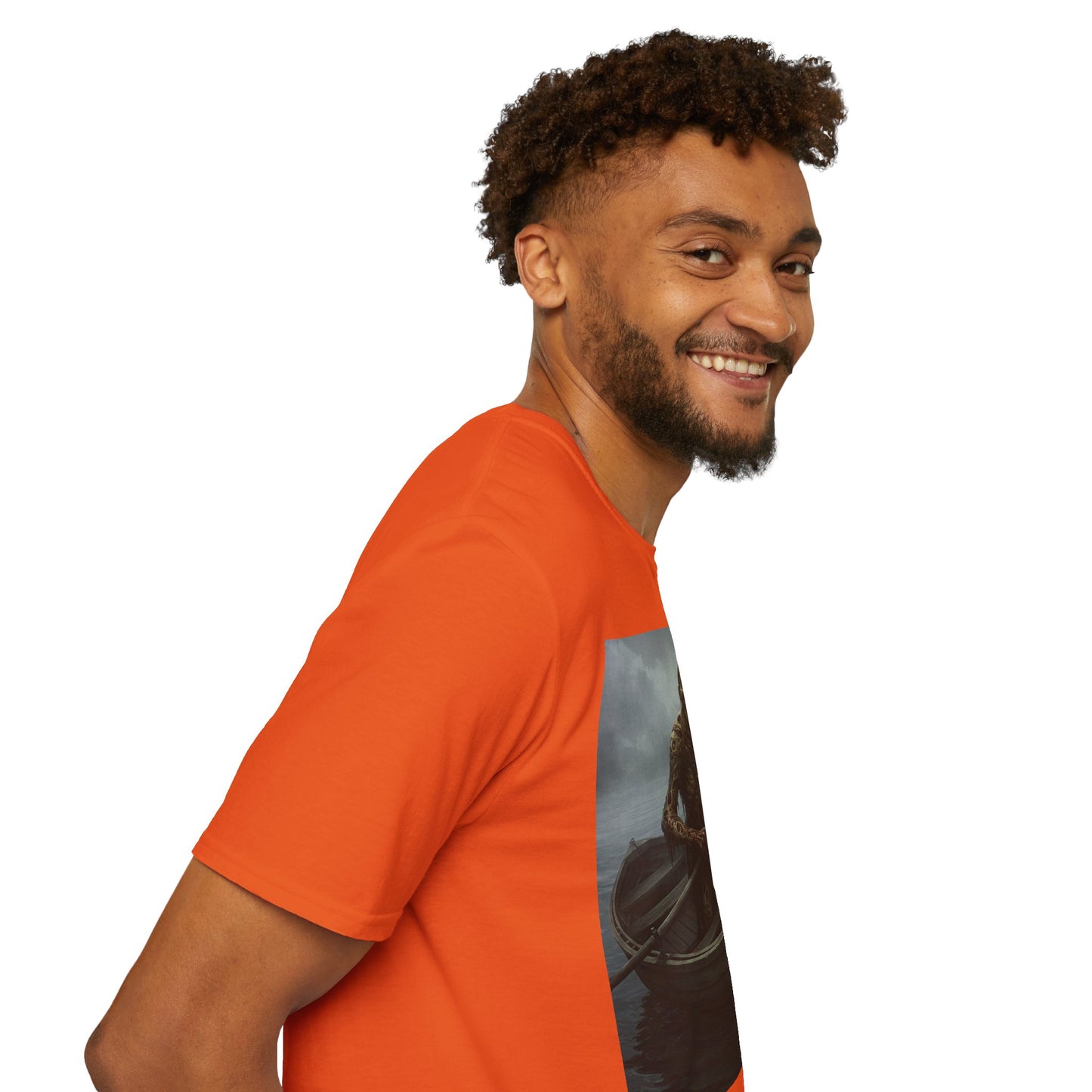 Zombie Rowboat Unisex Softstyle T-Shirt - Spooky Graphic Tee for Halloween Fans