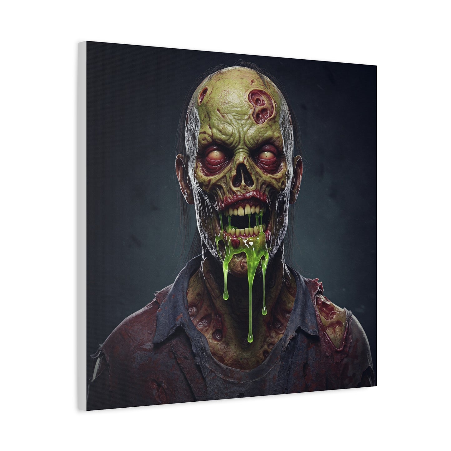 Zombie Art Canvas Wall Decoration - Spooky Halloween Home Decor