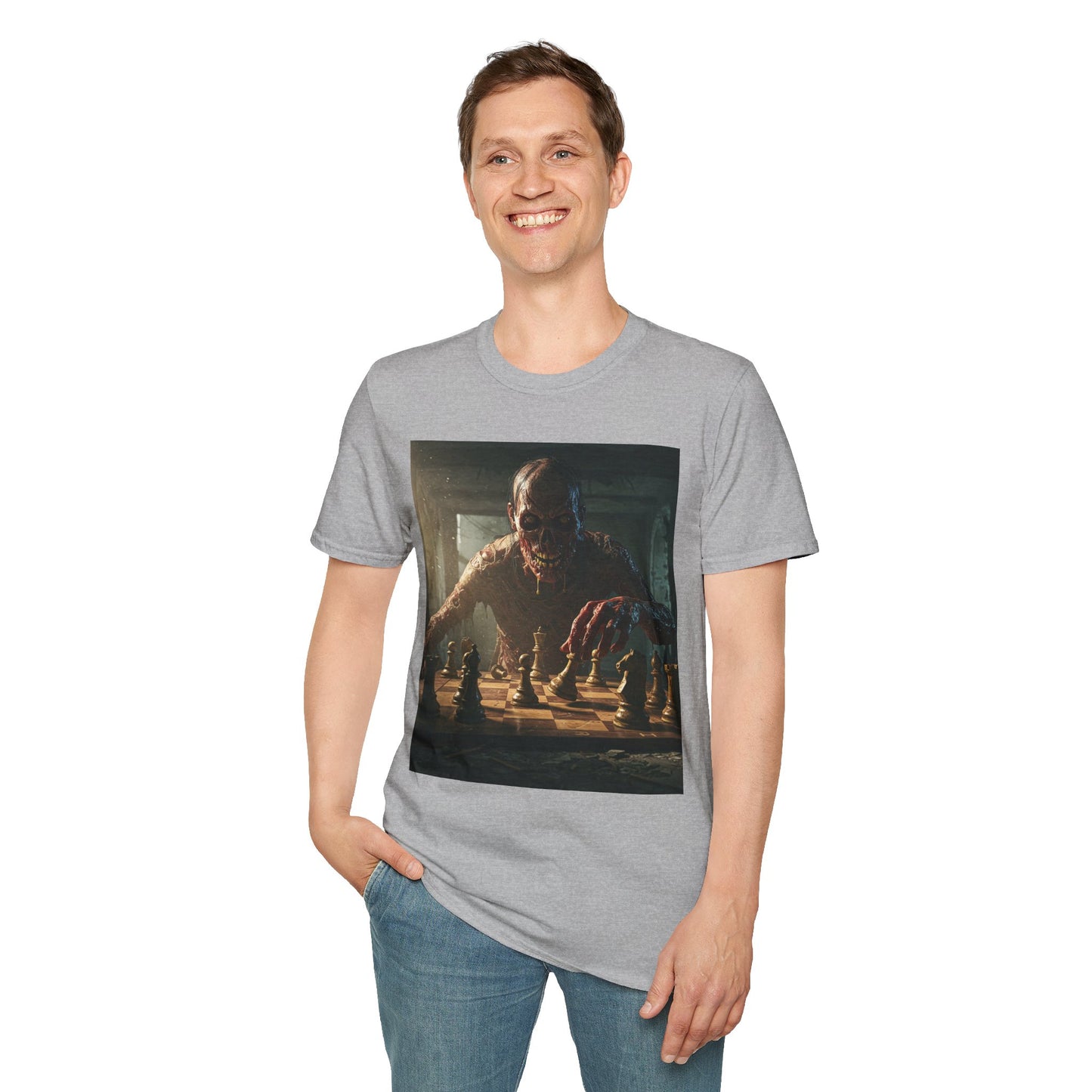 Vintage Chess Monster Unisex Softstyle T-Shirt - Perfect for Game Nights and Fantasy Fans