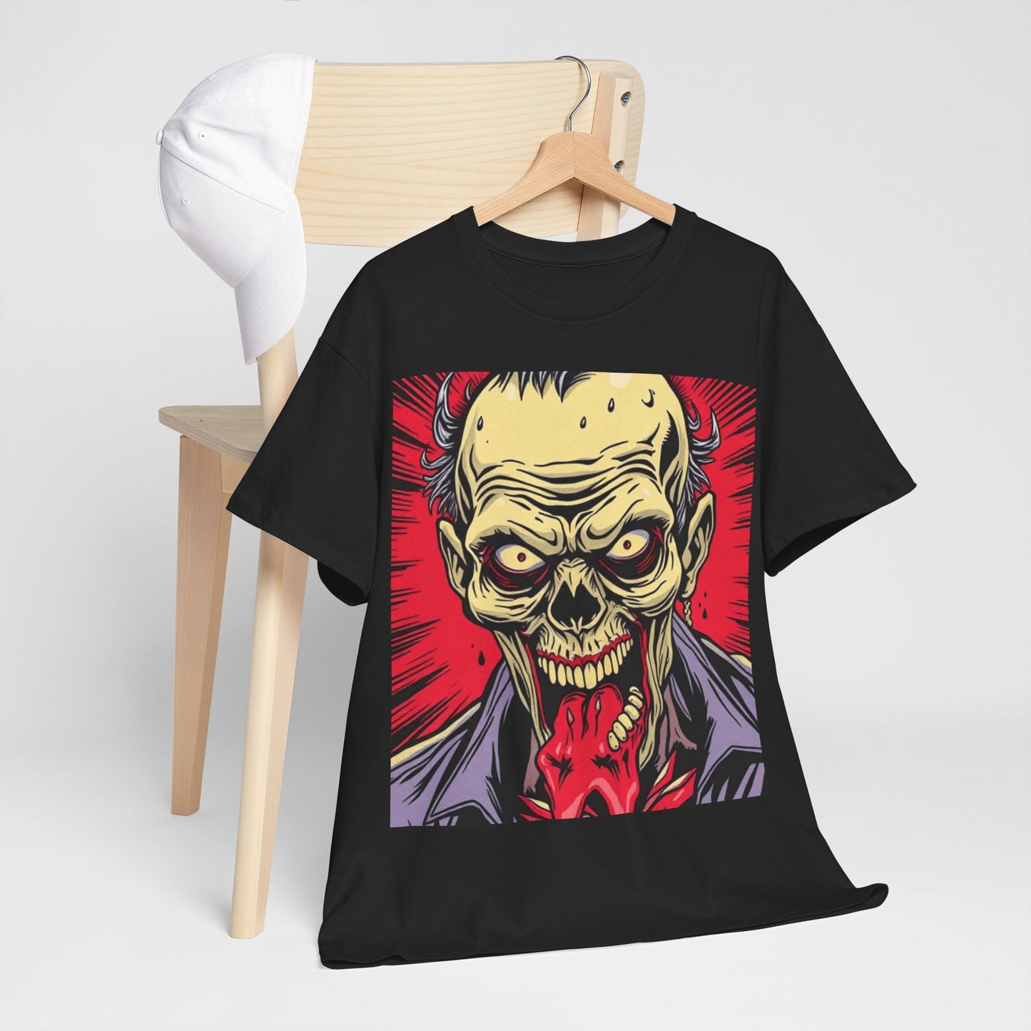 UK - Unisex Heavy Cotton Tee - Horror Skull Graphic Tee