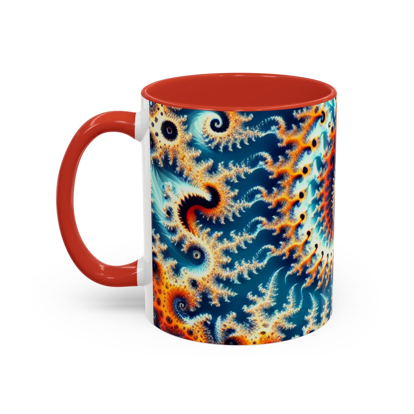 Vibrant Spiral Design Coffee Mug - 11/15oz Ceramic Accent Cup for Art Lovers