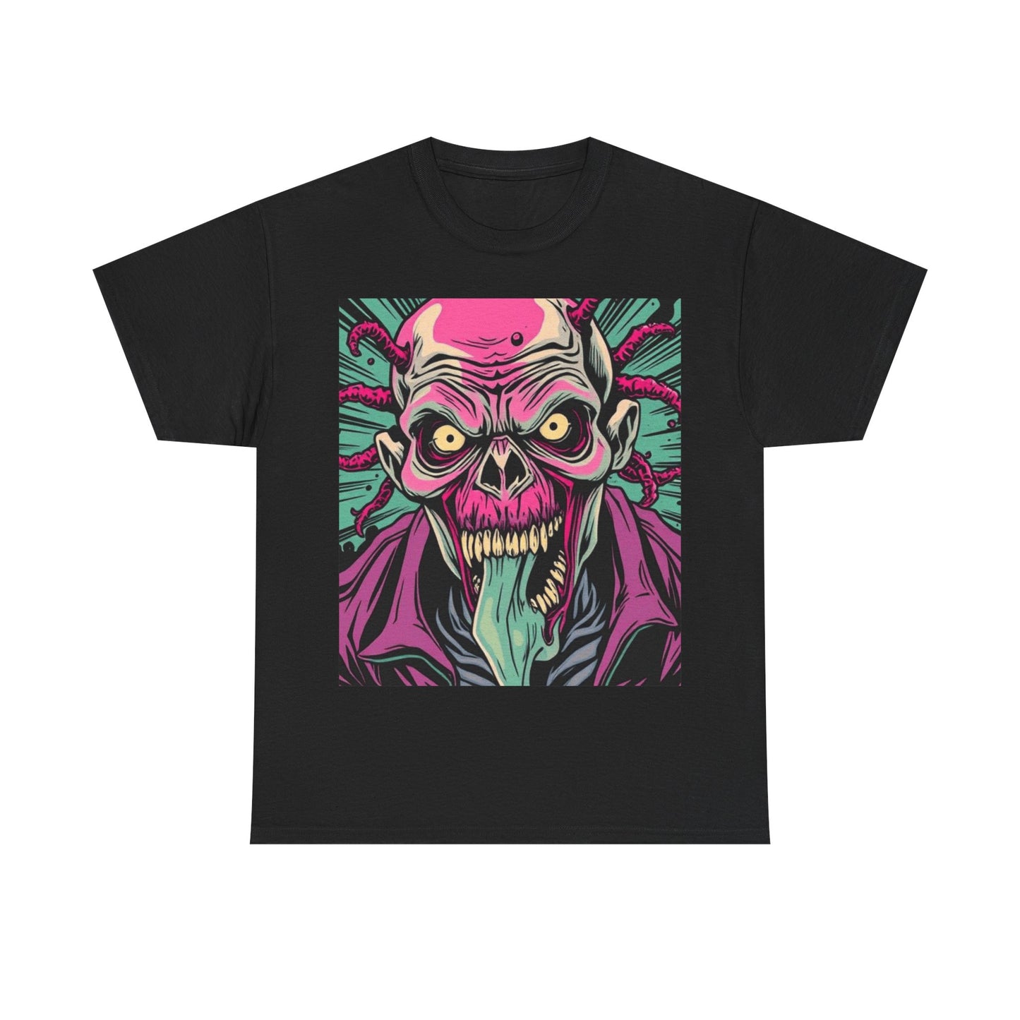 UK - Unisex Heavy Cotton Tee - Bold Graphic Zombie Design