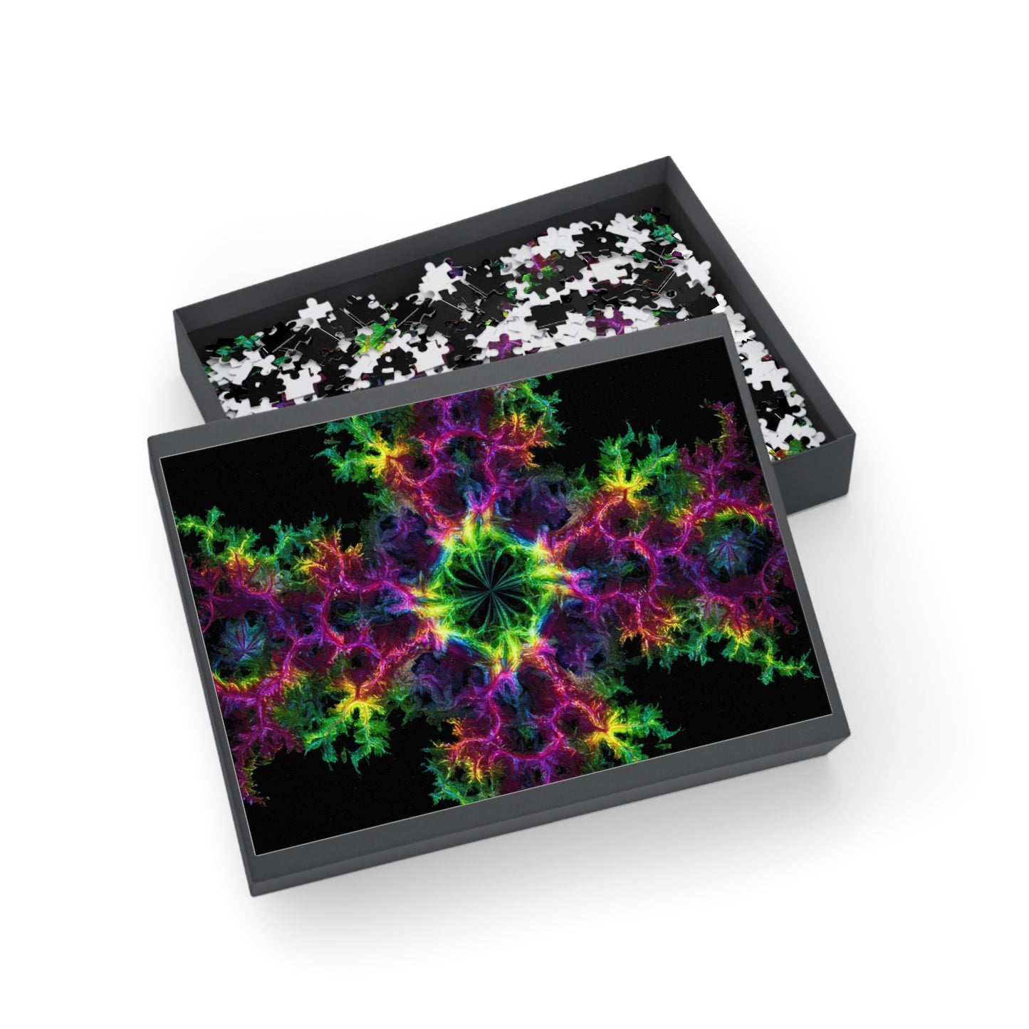 Colorful Fractal Art Puzzle - 1000-Piece Jigsaw for Mindfulness & Fun