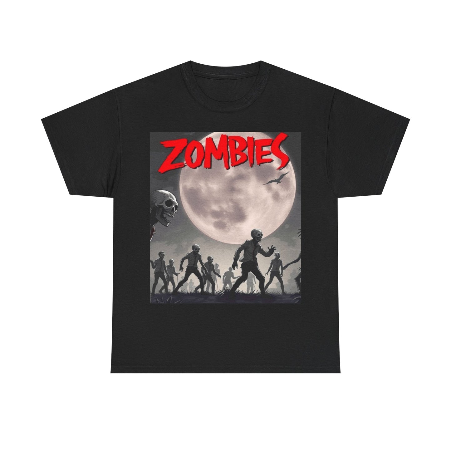 UK - Zombie Themed Unisex Heavy Cotton Tee - Perfect for Halloween and Horror Lovers