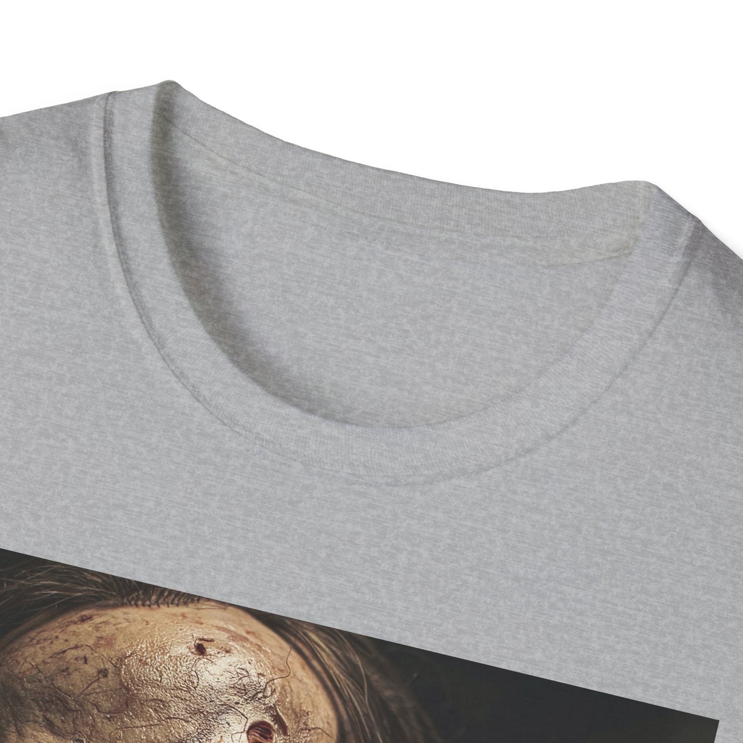 Apocalyptic Portrait Tee, bold, decaying zombie graphic