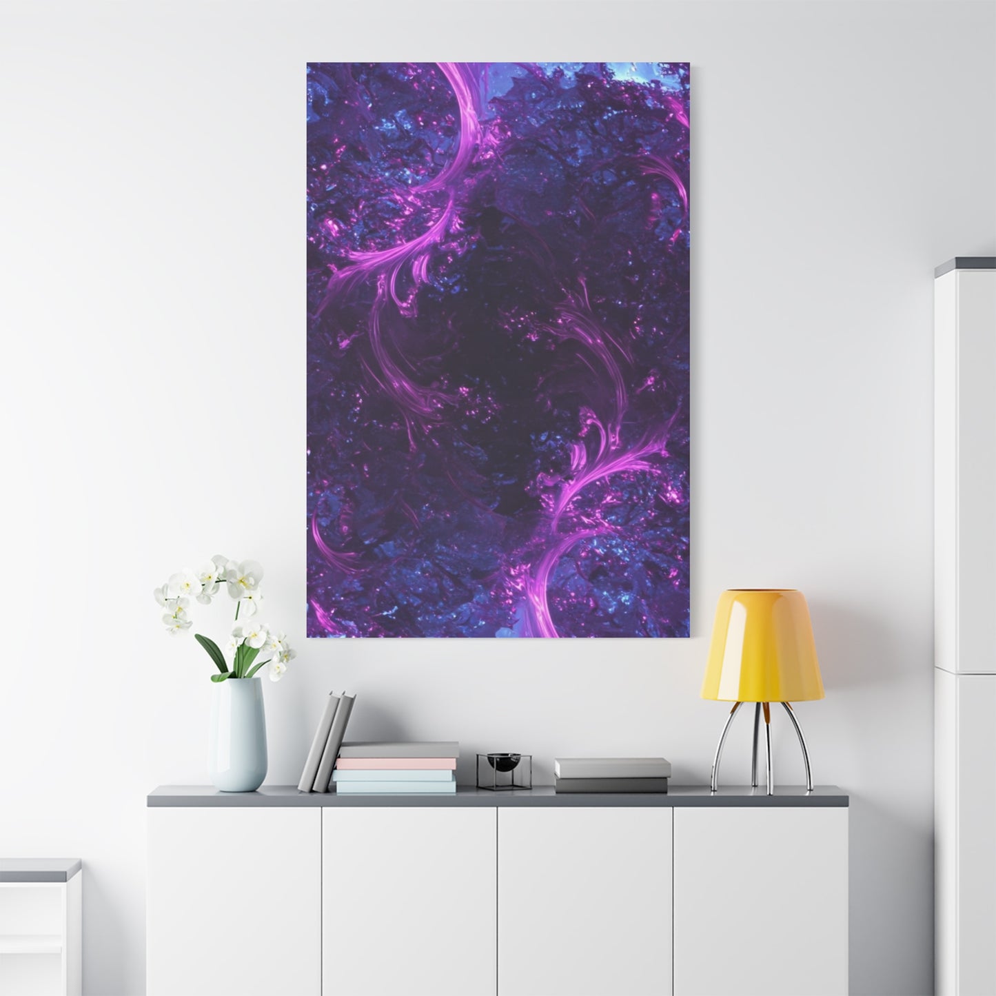 Abstract Purple Fractal Canvas Print - Artistic Wall Décor