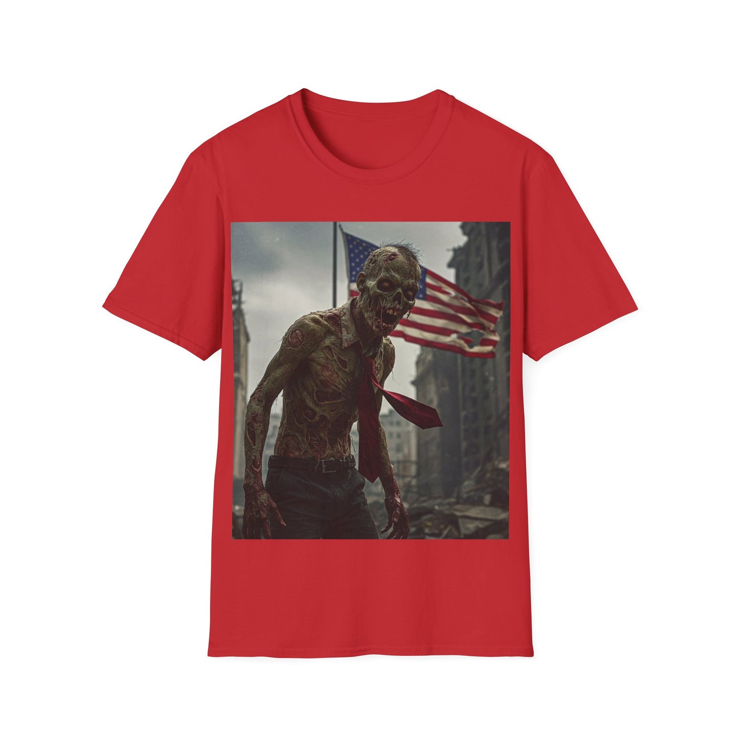 UK - Zombie Apocalypse Unisex Softstyle T-Shirt - Perfect for Halloween & Horror Fans