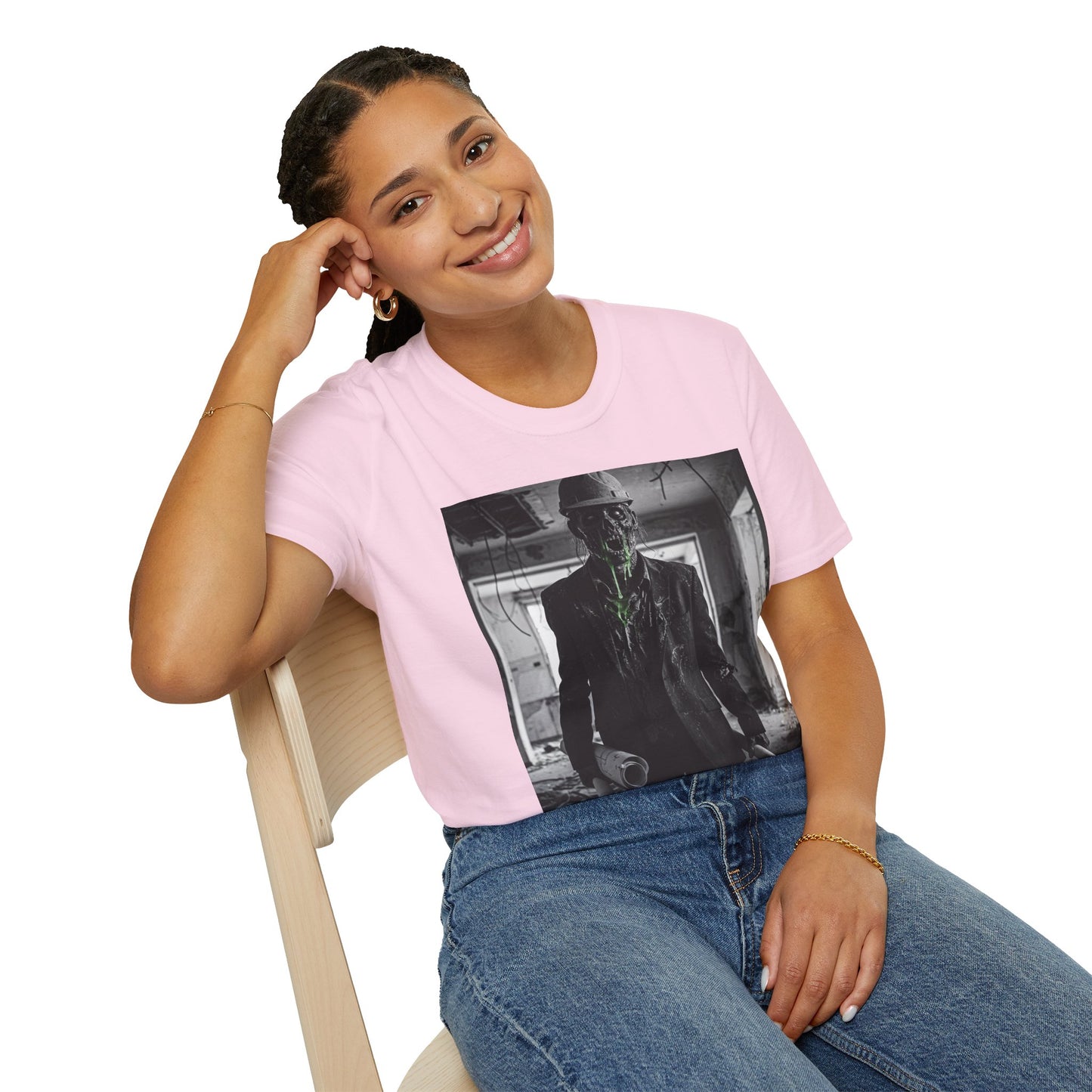 Unisex Softstyle T-Shirt with Creepy Monster Design - Perfect for Halloween and Horror Fans