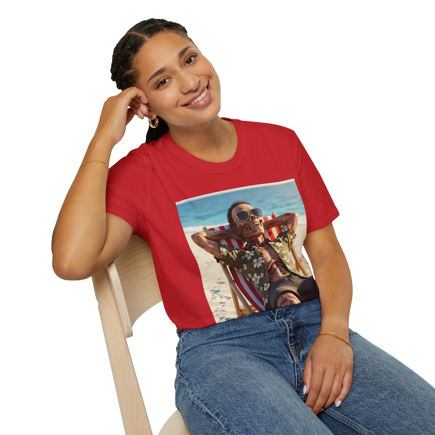 Chill Vibes Unisex Softstyle T-Shirt - Beach Relaxation Design