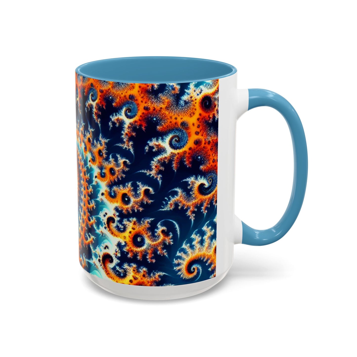 Vibrant Spiral Design Coffee Mug - 11/15oz Ceramic Accent Cup for Art Lovers
