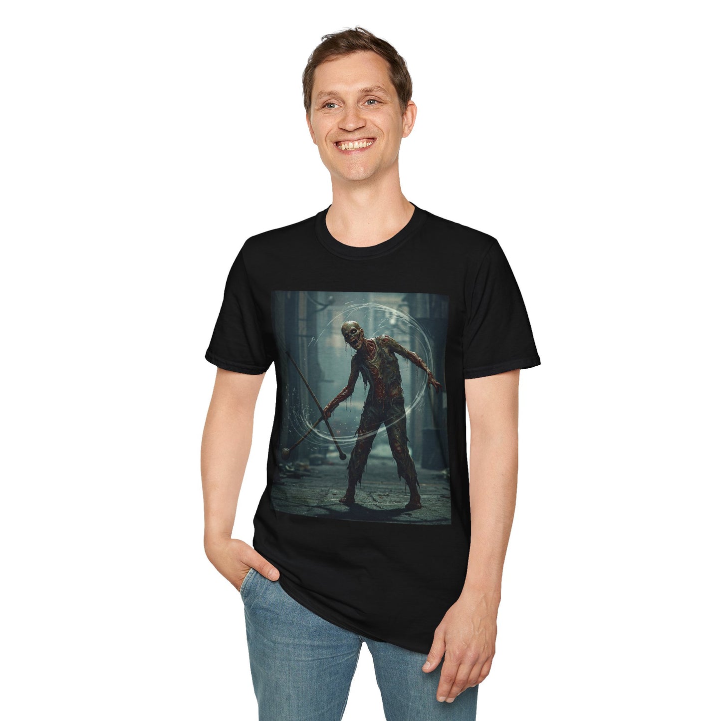 Unisex Softstyle Horror Graphic T-Shirt - Spooky Monster Design