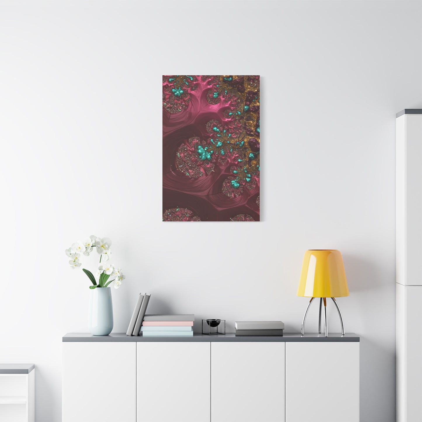 Abstract Art Canvas Print - Vibrant Fractal Design for Home Decor