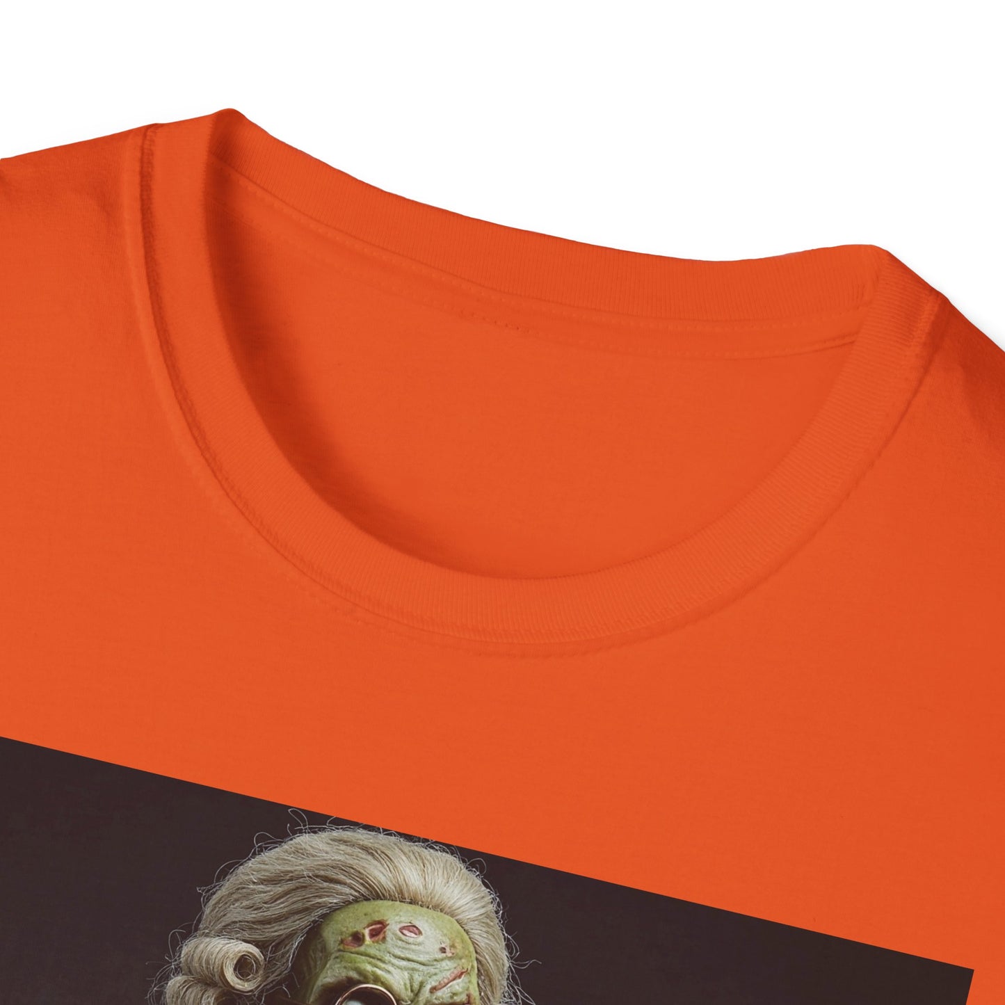 Creepy Zombie Portrait Unisex Softstyle T-Shirt - Perfect for Halloween