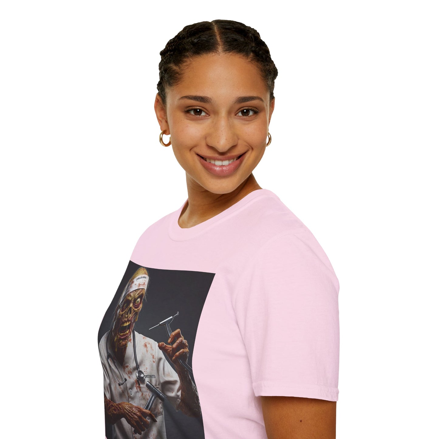 Zombie Doctor Unisex Softstyle T-Shirt - Perfect for Halloween & Horror Fans