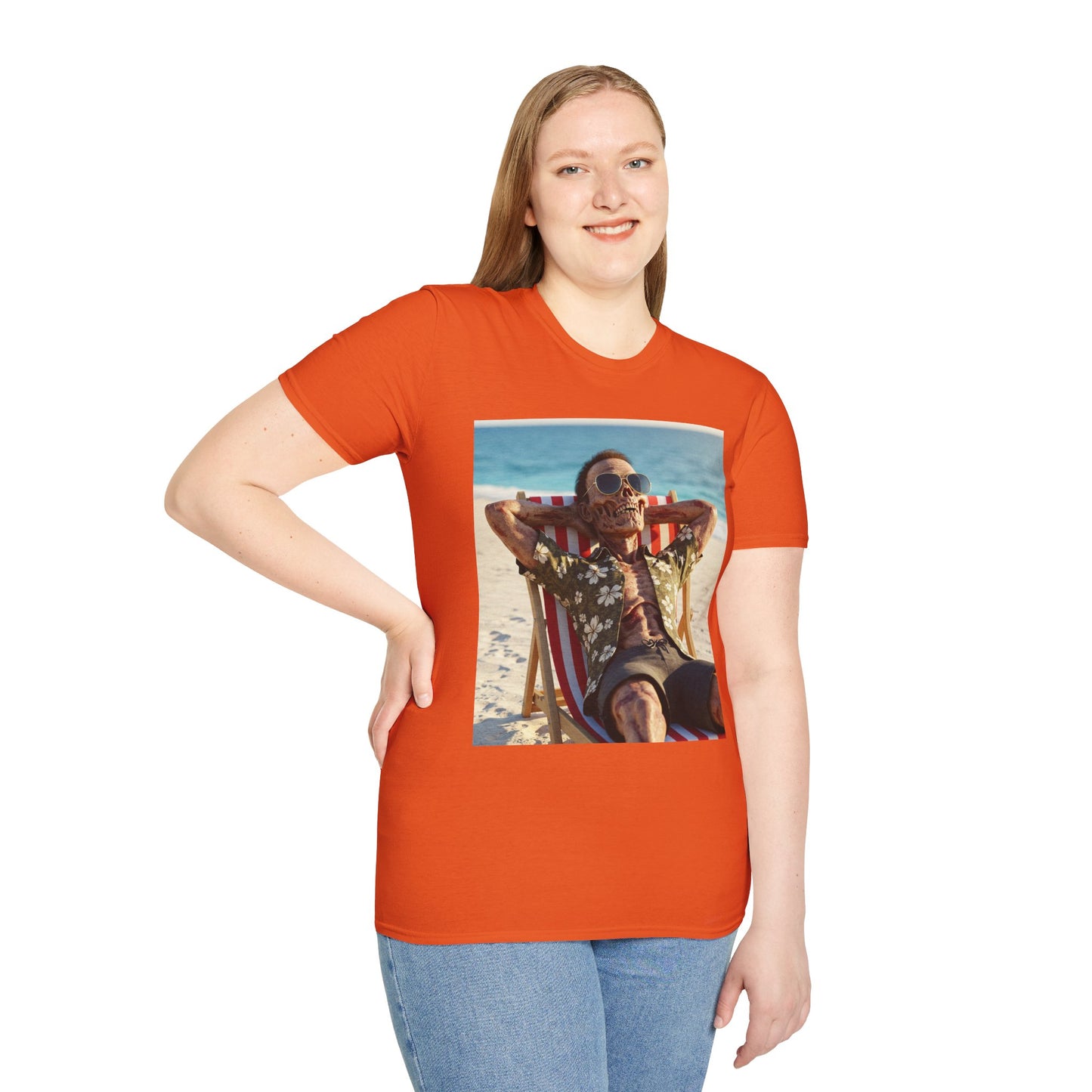 Chill Vibes Unisex Softstyle T-Shirt - Beach Relaxation Design