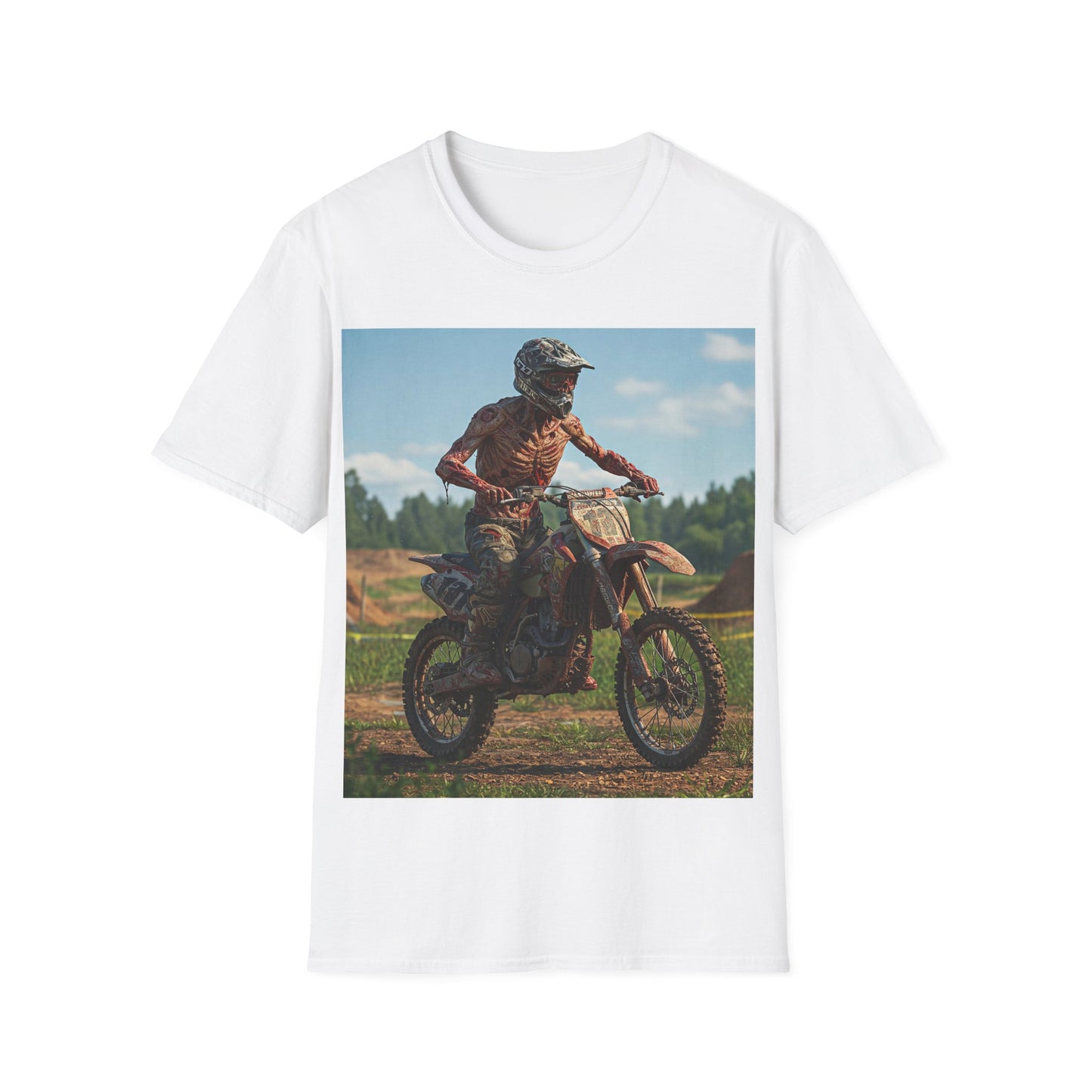 UK - Motorcycle Apocalyptic Portrait Tee, bold, decaying zombie graphic
