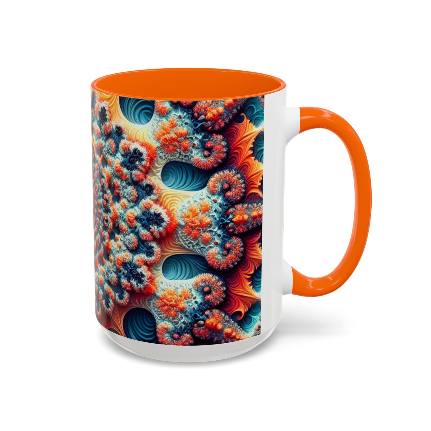 Vibrant Kaleidoscope Accent Coffee Mug - 11oz & 15oz