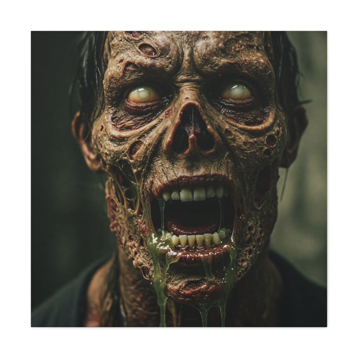 Creepy Zombie Canvas Art - Spooky Home Decor for Halloween Lovers