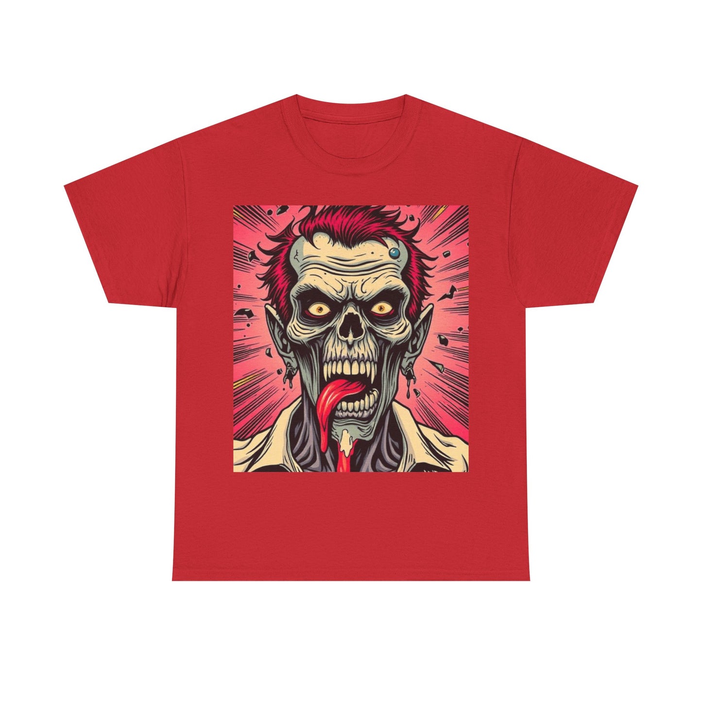 UK - Unisex Heavy Cotton Tee - Zombie Design for Horror Fans
