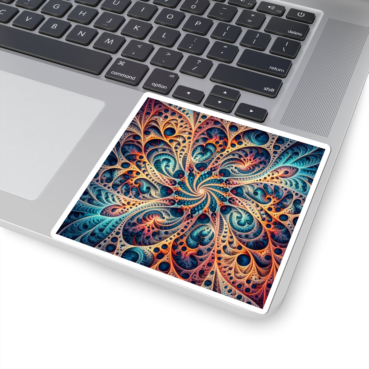 Vibrant Abstract Kiss-Cut Stickers - Colorful Swirl Design for Creative Personalization