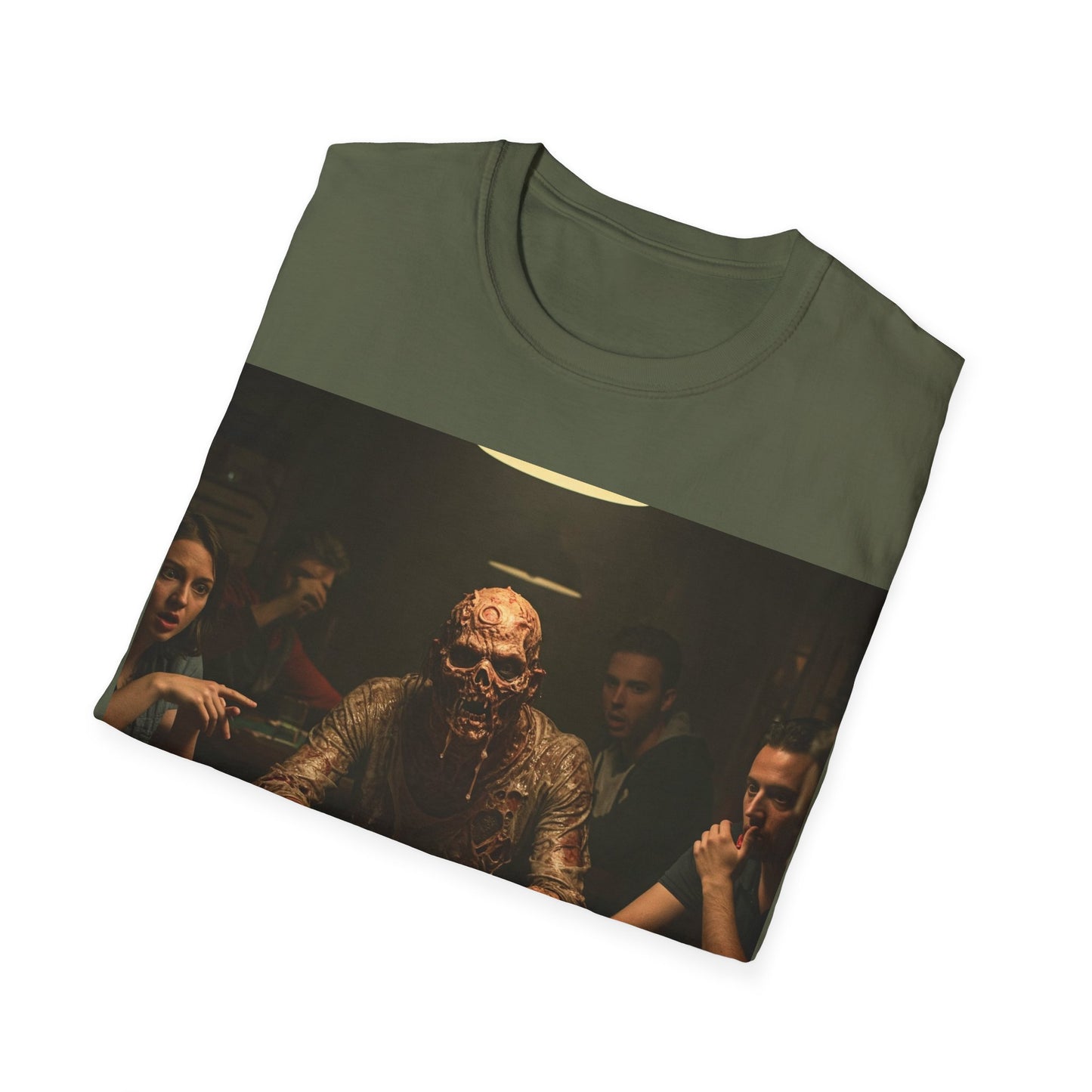 UK - Poker Night Apocalyptic Portrait Tee, bold, decaying zombie graphic