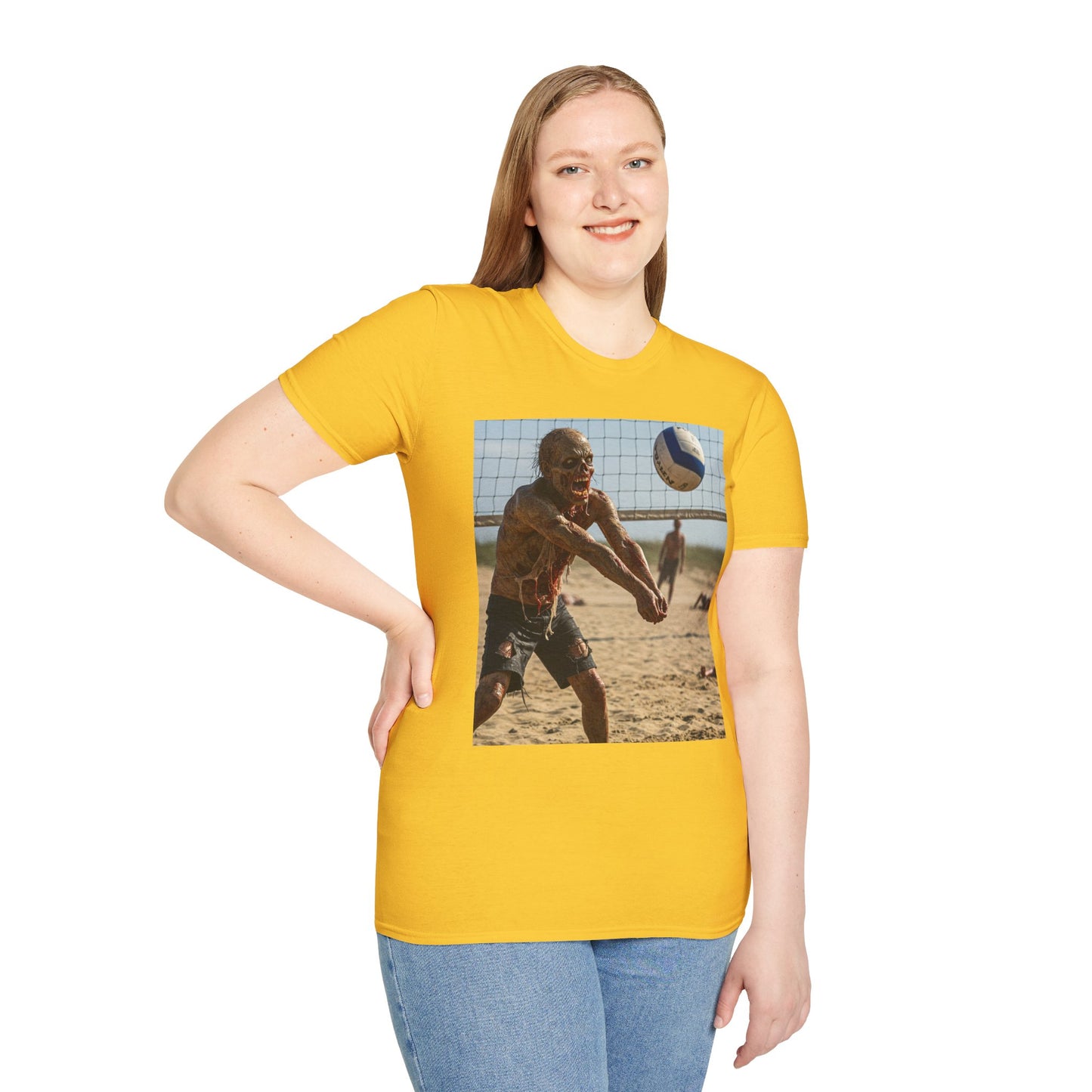 Beach Volleyball Unisex Softstyle T-Shirt - Perfect for Summer Fun and Sports Lovers