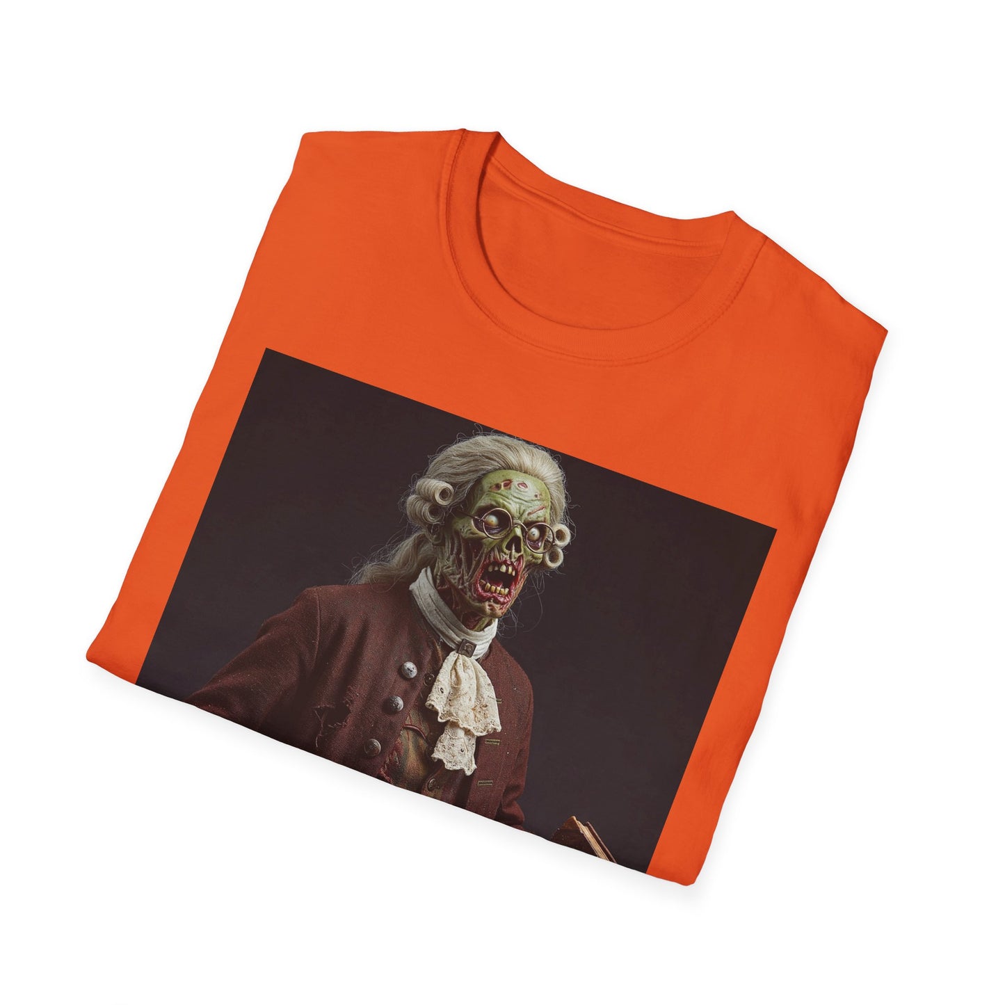 Creepy Zombie Portrait Unisex Softstyle T-Shirt - Perfect for Halloween