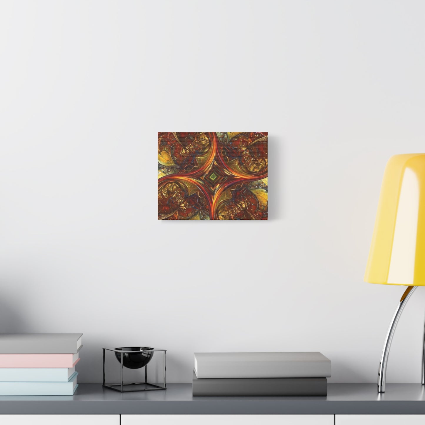 Abstract Art Matte Canvas Wall Decor - Vibrant Fractal Design, Colorful Home Accent