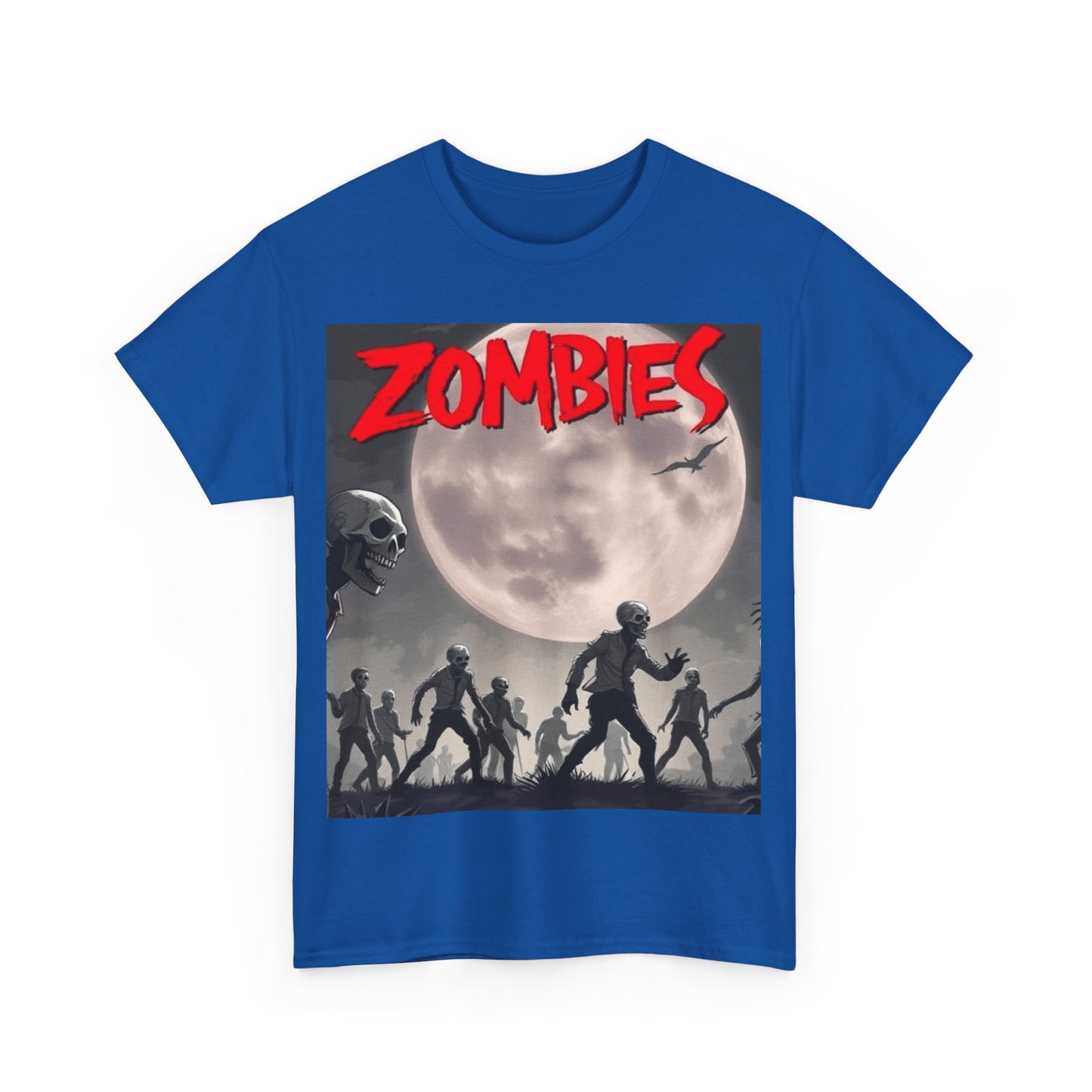 UK - Zombie Themed Unisex Heavy Cotton Tee - Perfect for Halloween and Horror Lovers