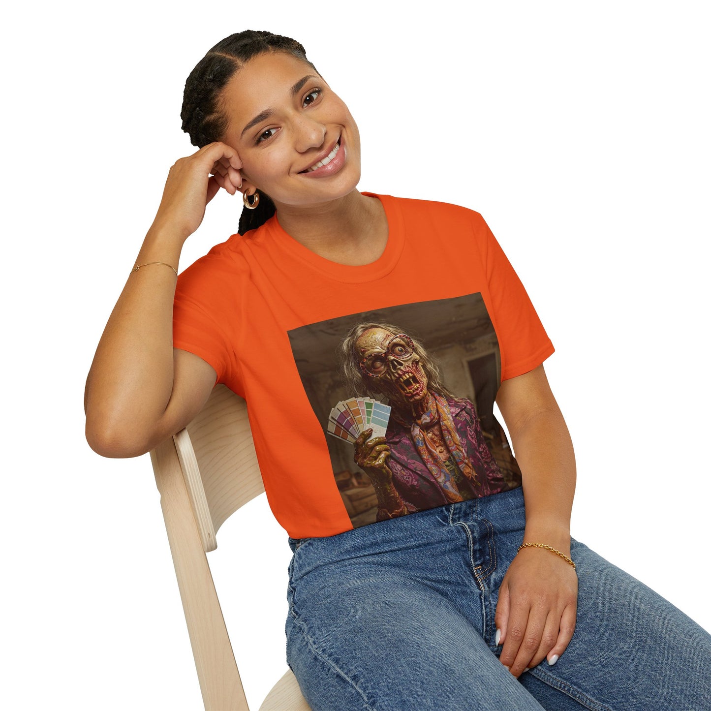 Unisex Softstyle T-Shirt – Retro Skeleton Poker Night Tee