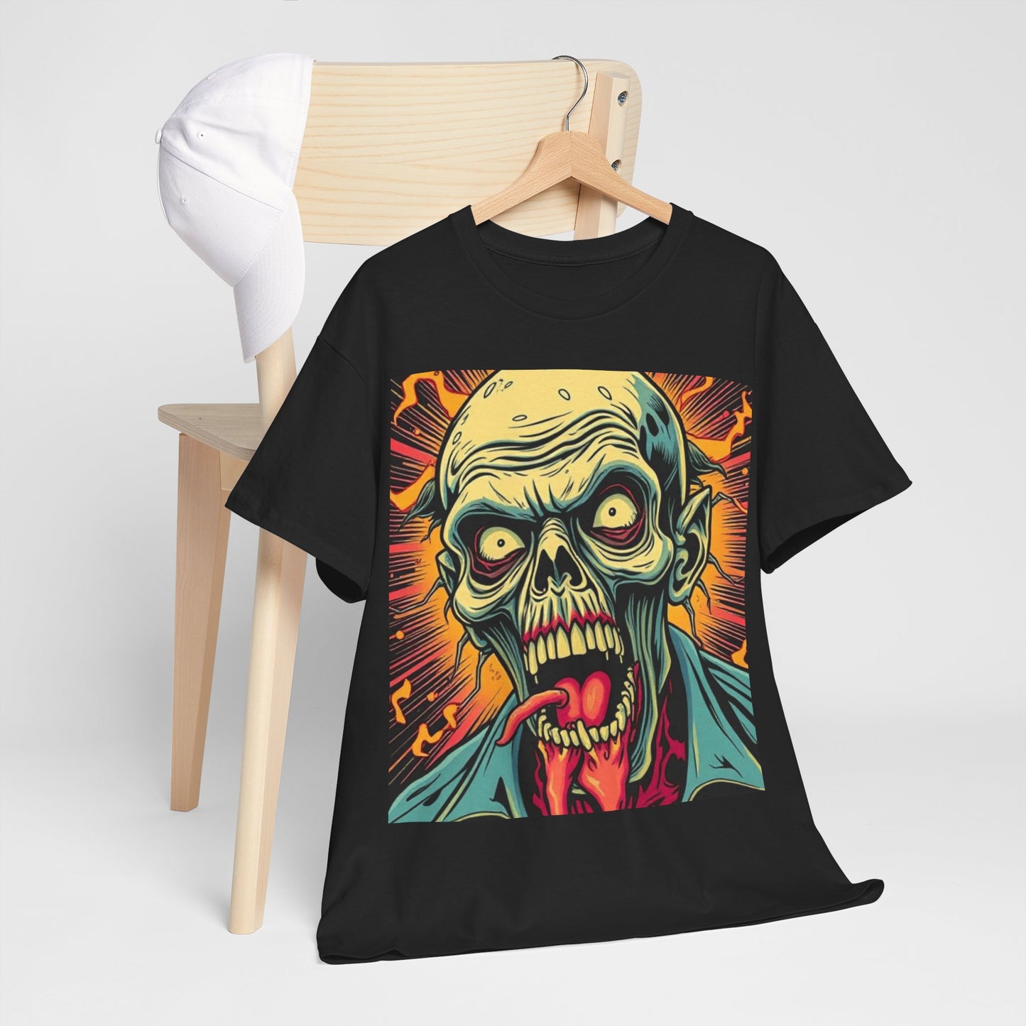 UK - Unisex Zombie Graphic Tee - Heavy Cotton T-Shirt for Horror Fans