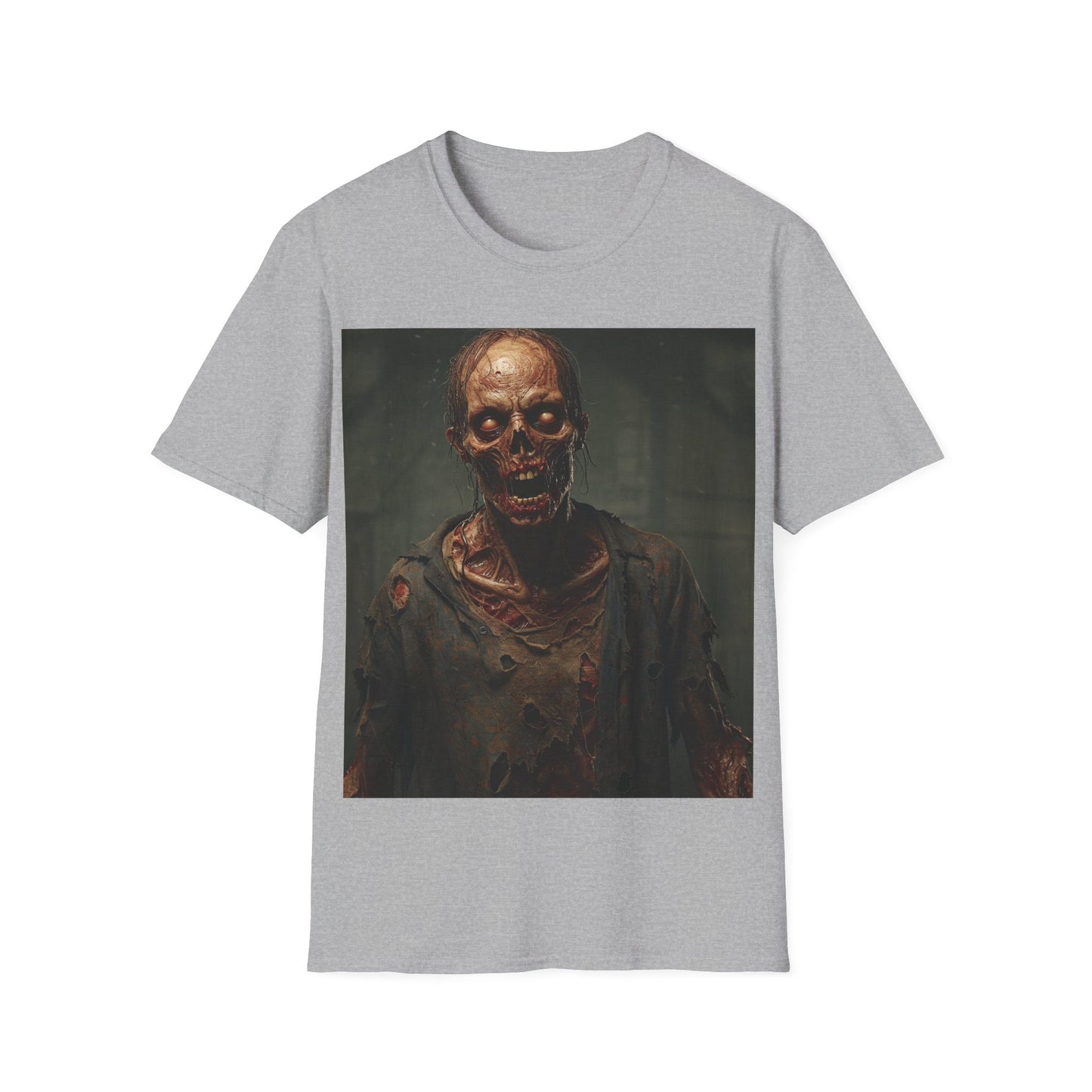 UK - Spooky Skeleton Unisex Softstyle T-Shirt - Perfect for Halloween and Horror Lovers