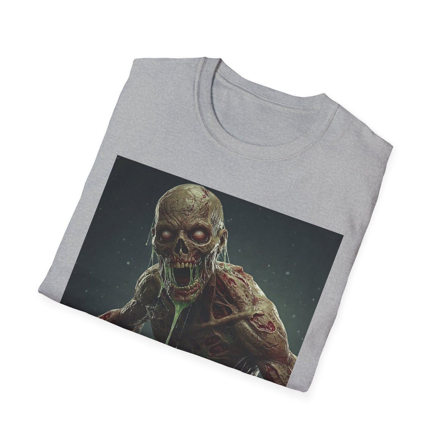 Apocalyptic Portrait Tee, bold, decaying zombie graphic