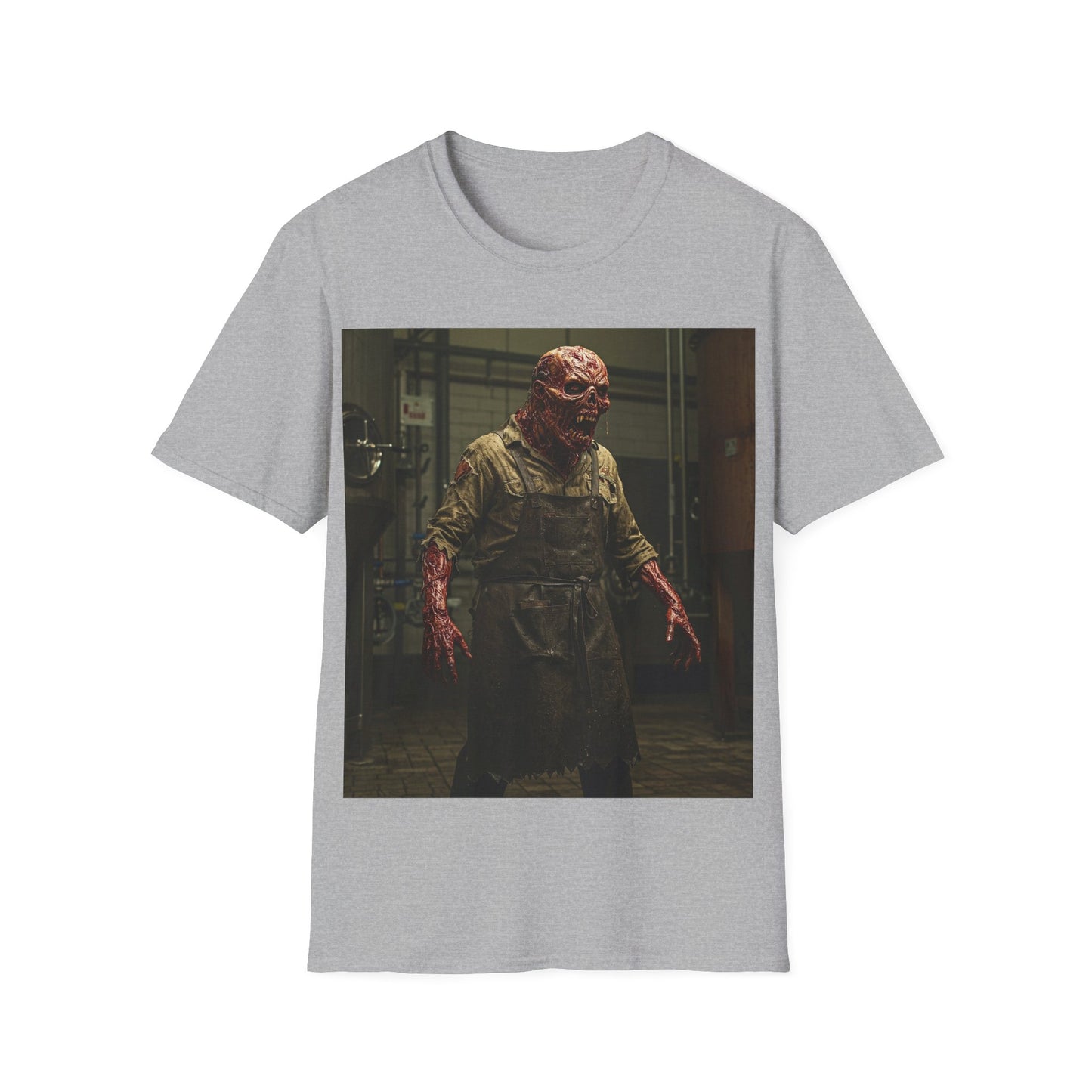UK - Horror-Themed Unisex Softstyle T-Shirt with Monster Graphic