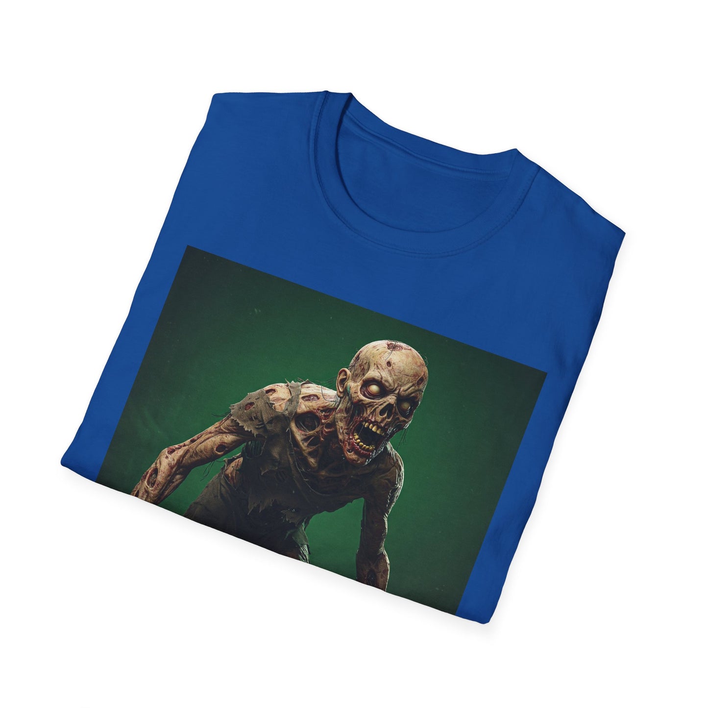 Zombie Graphic Unisex Softstyle T-Shirt - Perfect for Halloween and Horror Fans