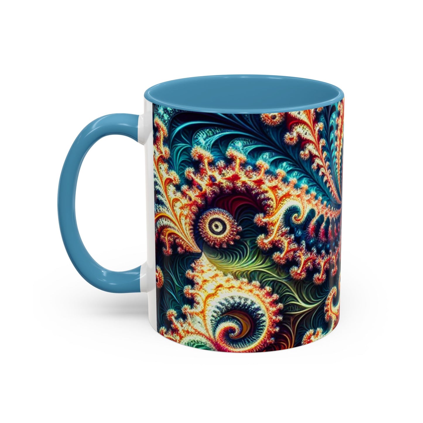 Vibrant Swirl Accent Coffee Mug - 11oz & 15oz