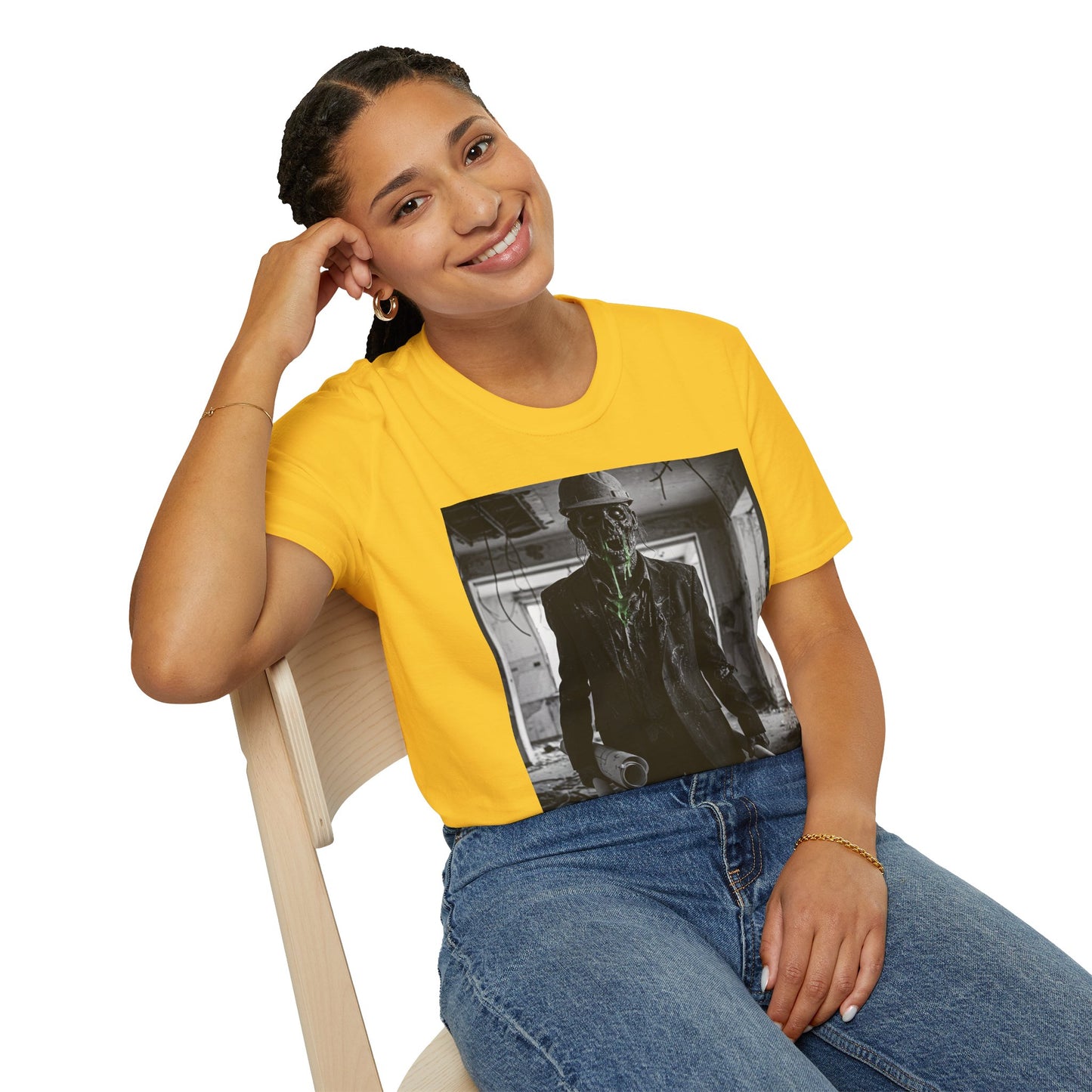 Unisex Softstyle T-Shirt with Creepy Monster Design - Perfect for Halloween and Horror Fans