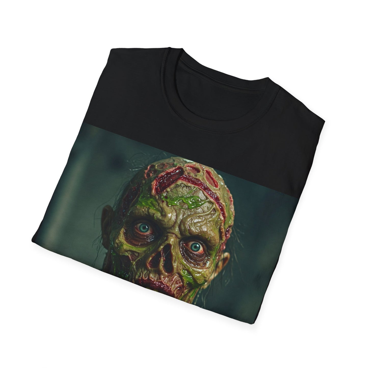 UK - Zombie Horror Apocalyptic Portrait Tee, bold, decaying zombie graphic