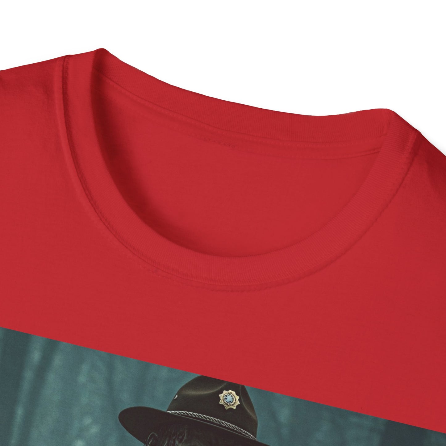 UK - Creepy Forest Ranger Unisex Softstyle T-Shirt - Perfect for Halloween & Horror Fans