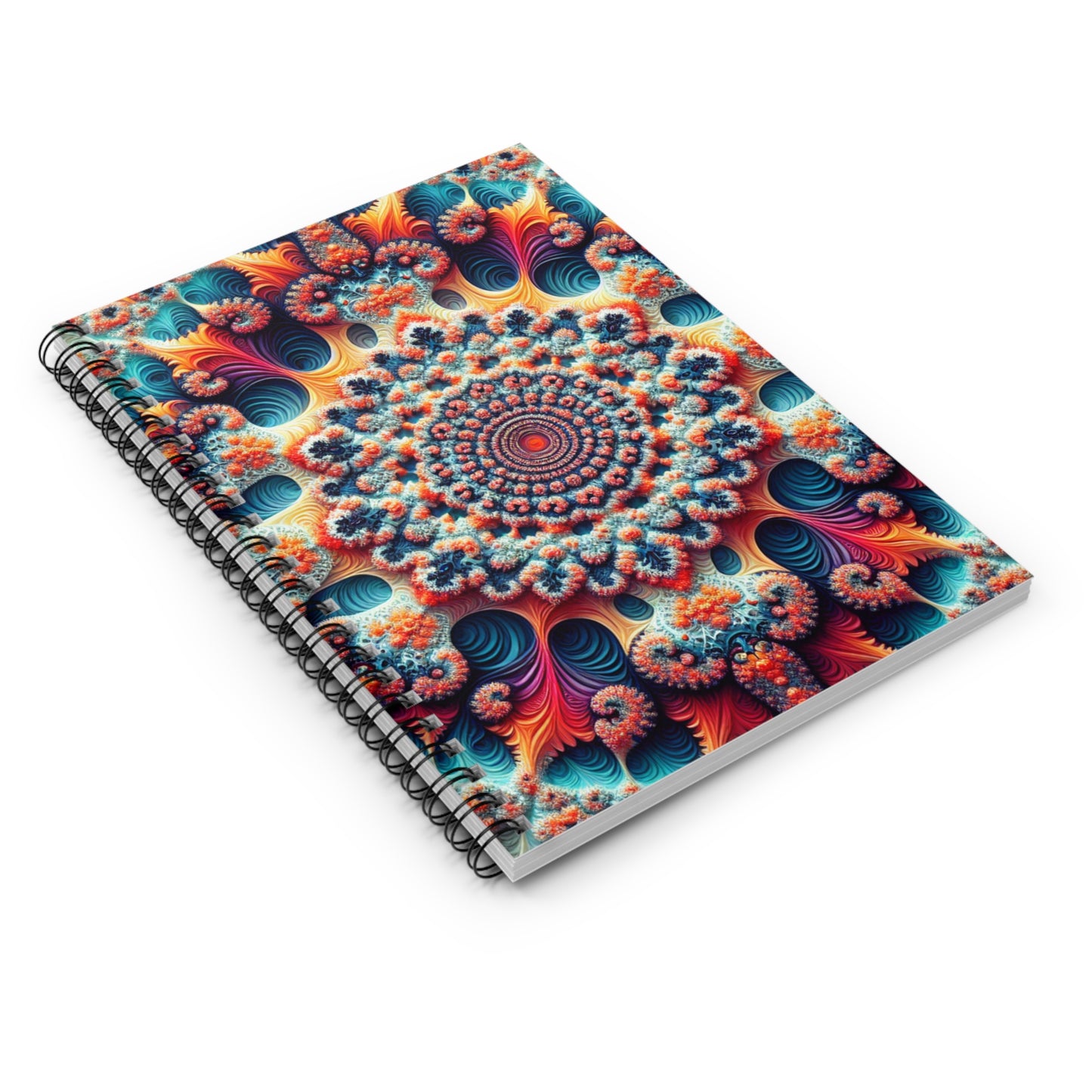 Vibrant Mandala Spiral Notebook - Ruled Line for Creative Minds