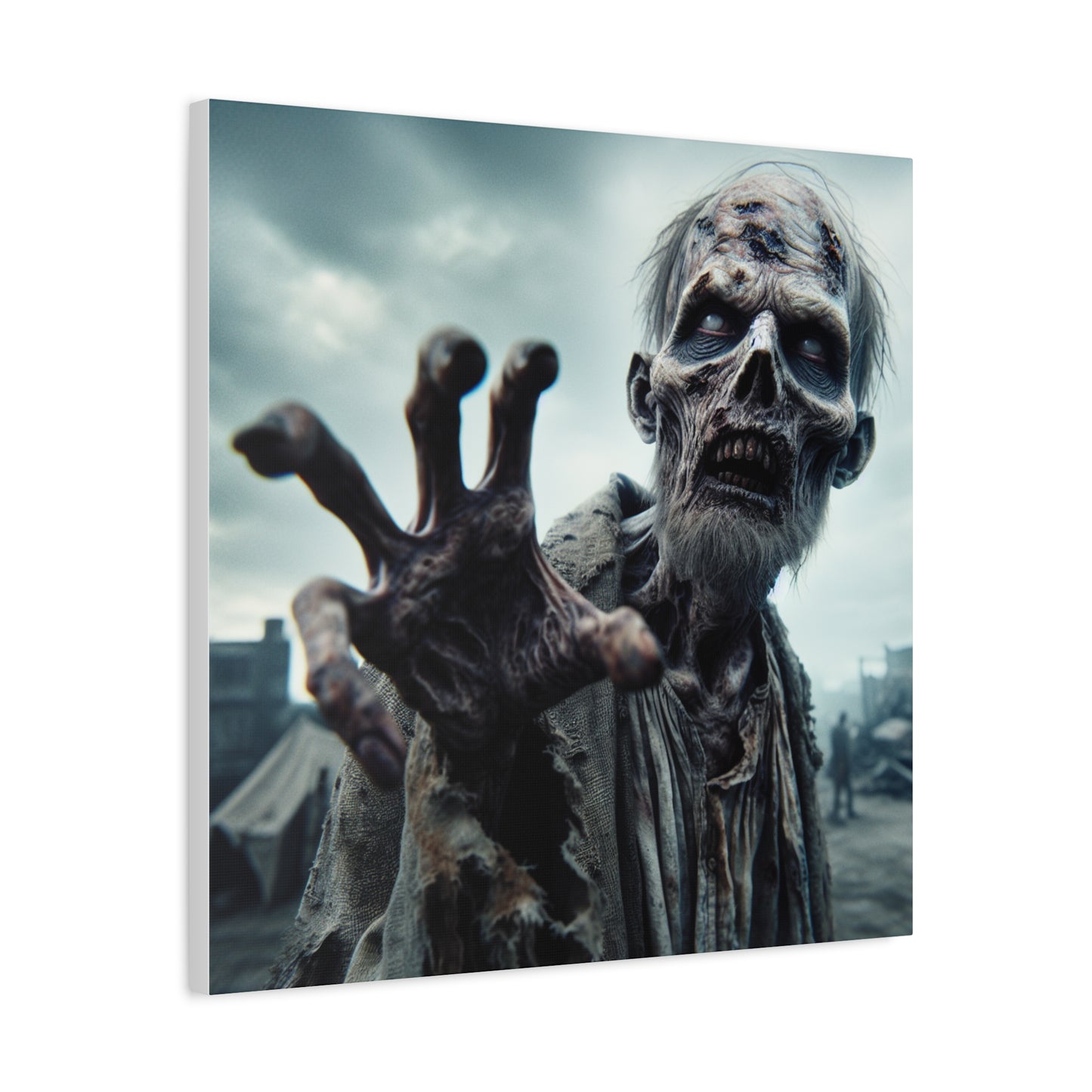 Zombie Hand Wall Art - Matte Stretched Canvas for Halloween Decor